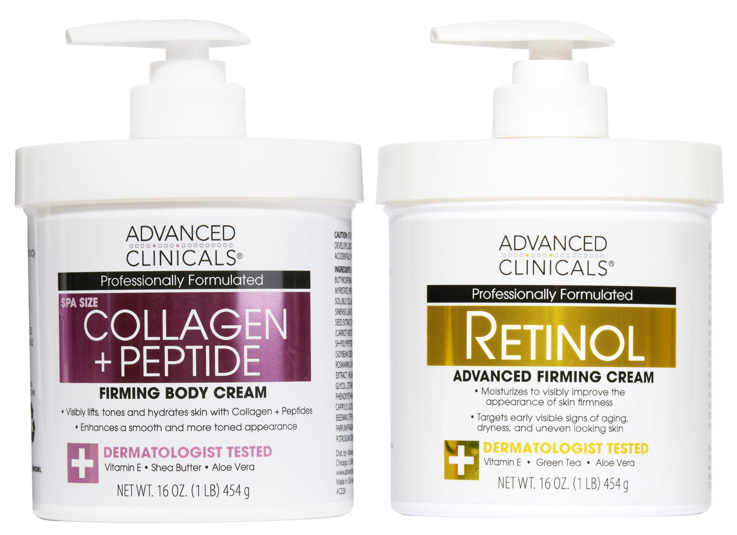 HotAdvanced Clinicals Retinol Body Lotion & Face Moisturizer | Visible Anti Aging Skin Care Retinol Body Cream For Women & Men Targets Look Of Fine Lines, Wrinkles, & Crepe Looking Dry Skin, 16 Ounce
