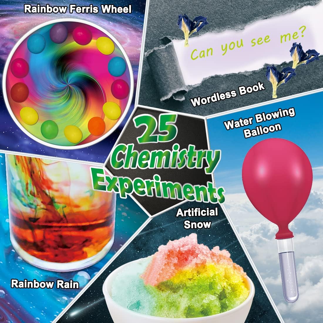 HotUNGLINGA 70 Lab Experiments Science Kits for Kids Educational Scientist Toys Birthday Gifts Idea for Girls Boys, Chemistry Set, Erupting Volcano, Fruit Circuits, S.T.E.M Activities Science Project