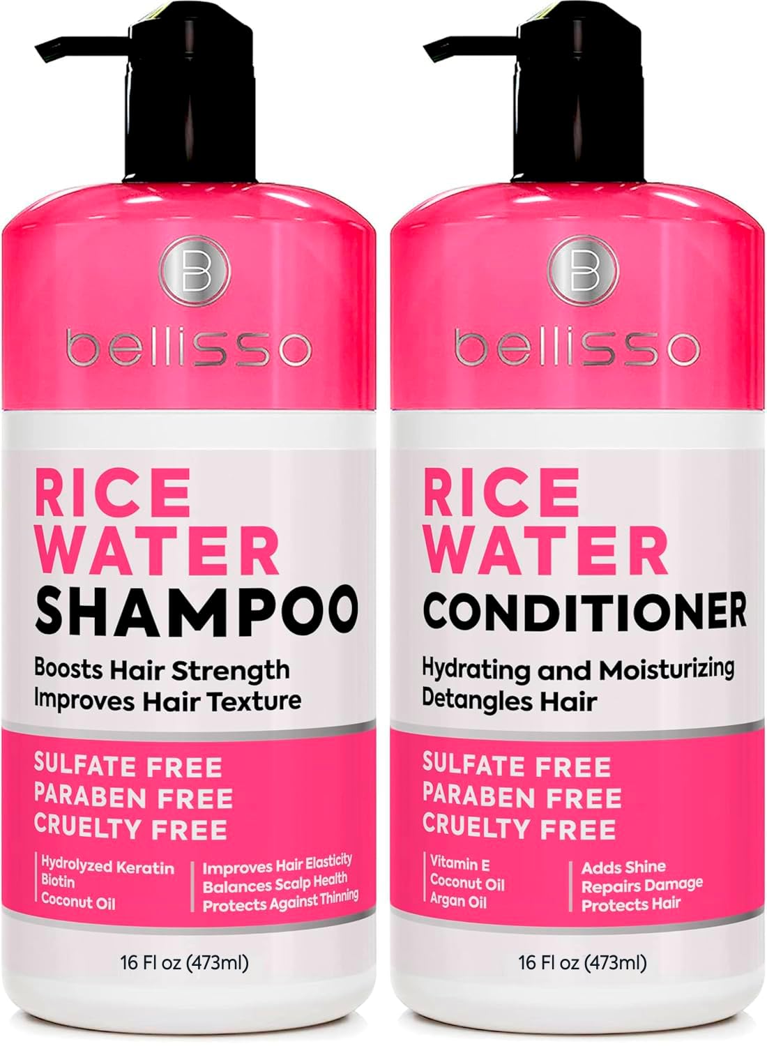 HotBiotin Shampoo and Conditioner Set - Sulfate and Paraben Free Treatment for Men and Women - Hair Thickening Volumizing Products to Help Boost Thinning Hair with Added Keratin