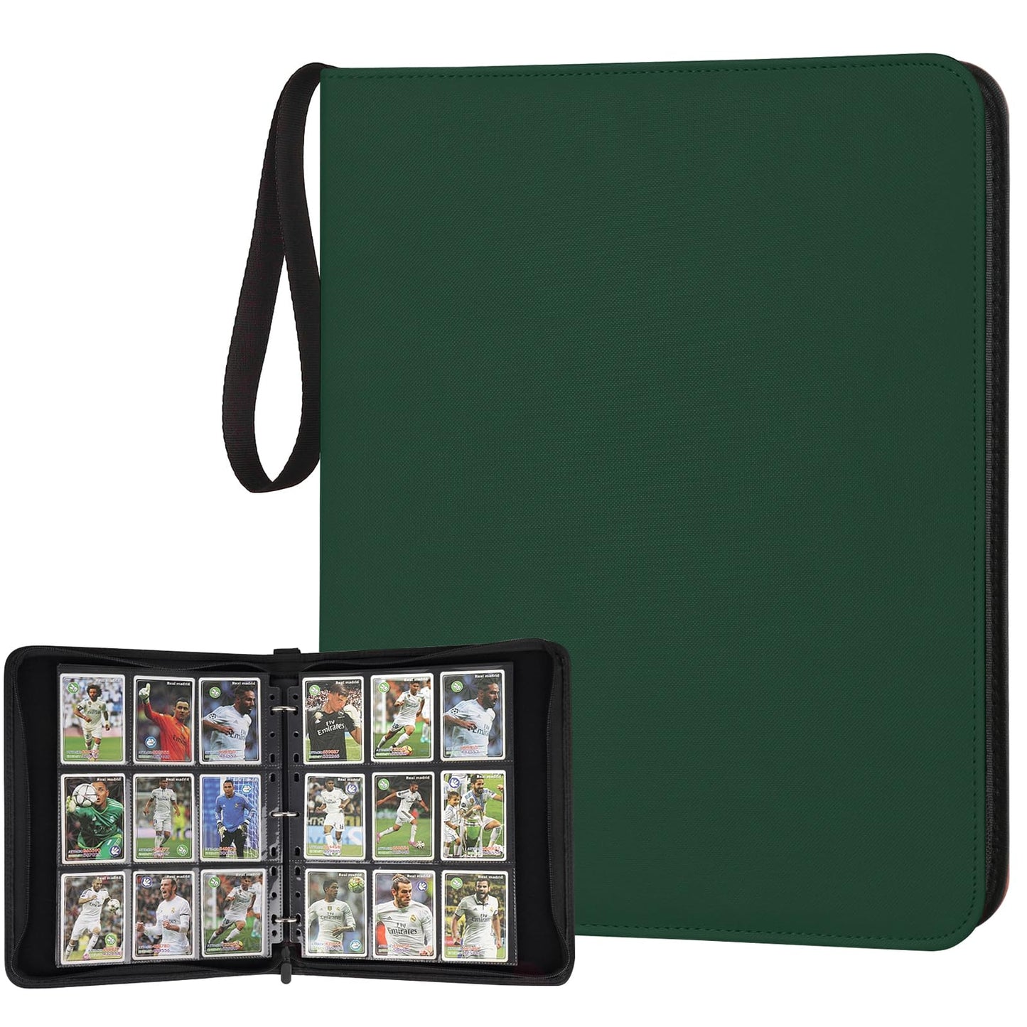Hot 9 Pocket Card Binder, Premium Zip Trading Card Binder, 540 Double Sided Pocket PU Collection Binder, Collector Album, Card Folder for MTG, TCG, Sports Cards (Black)