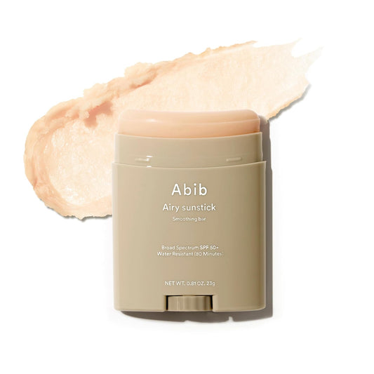 HotAbib Airy Sunstick Protection Bar SPF50+ Broad Spectrum, Semi-Matte Sunscreen Stick for Oily & Combination Skin, No White Cast, Water-Resistant, Korean Sunscreen, 0.81 oz / 23 g