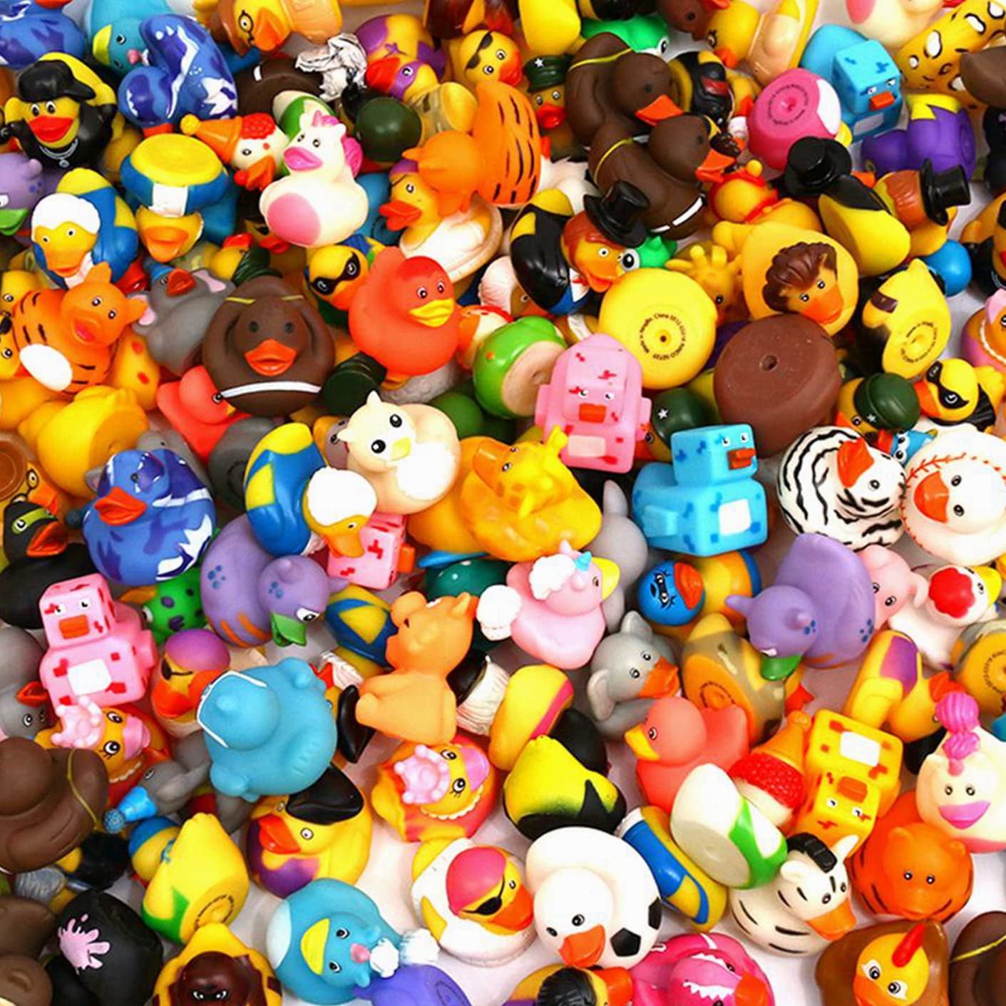 Hot XY-WQ 100 Pack Rubber Duck for Jeeps Ducking - 2.3 Inch Bulk Floater Duck for Kids - Baby Bath Toy Assortment - Party Favors, Birthdays, Bath Time, and More (50 Varieties)