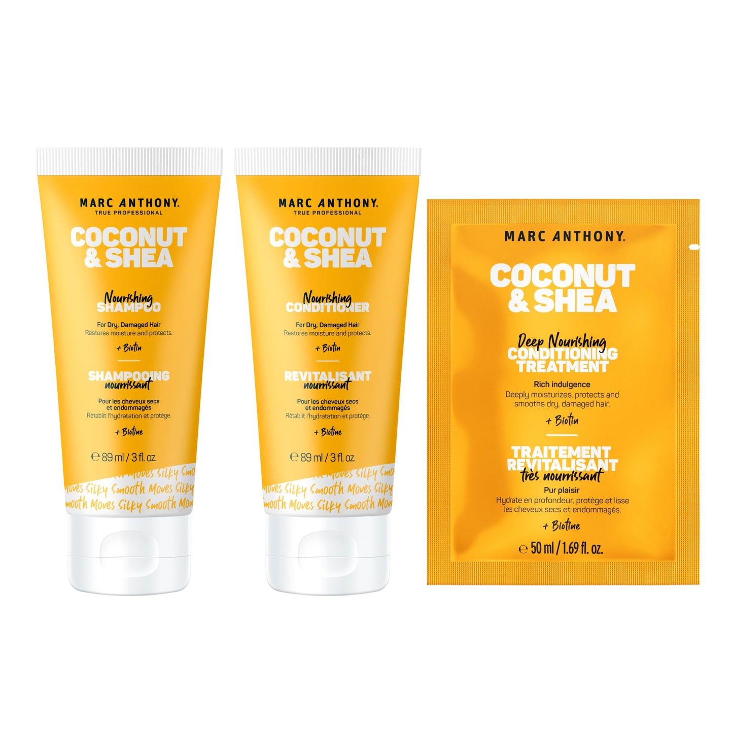 HotMarc Anthony Shampoo and Conditioner Gift Set, Grow Long Biotin - Anti-Frizz Deep Conditioner For Split Ends & Breakage - Vitamin E, Caffeine & Ginseng for Curly, Dry & Damaged Hair