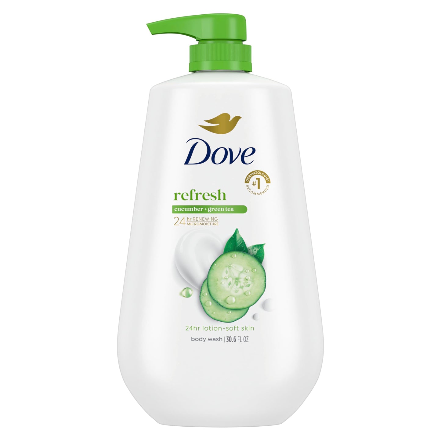 HotDove 24hr Lotion Body Wash Rebalance White Peach & Rice Milk, 30.6 oz | Moisturizing body wash with MicroMoisture and a calming peach scent