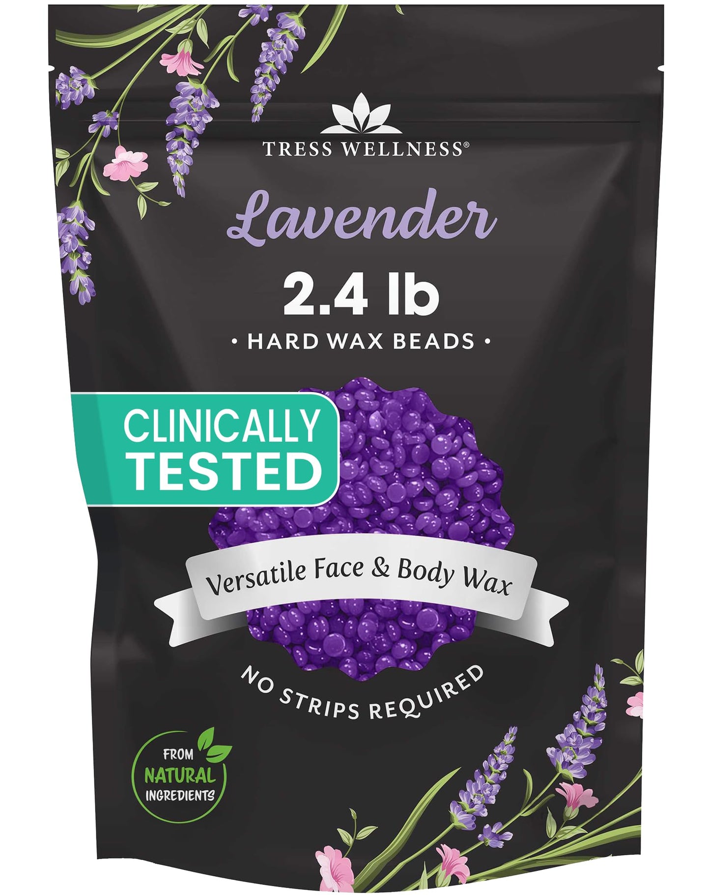 HotTress Wellness Wax Beads - Award Winning - Safe for Skin - Dermatologically Tested - At-Home Kit for Bikini, Brazilian & Full Body - Bikini Star 1.2lb