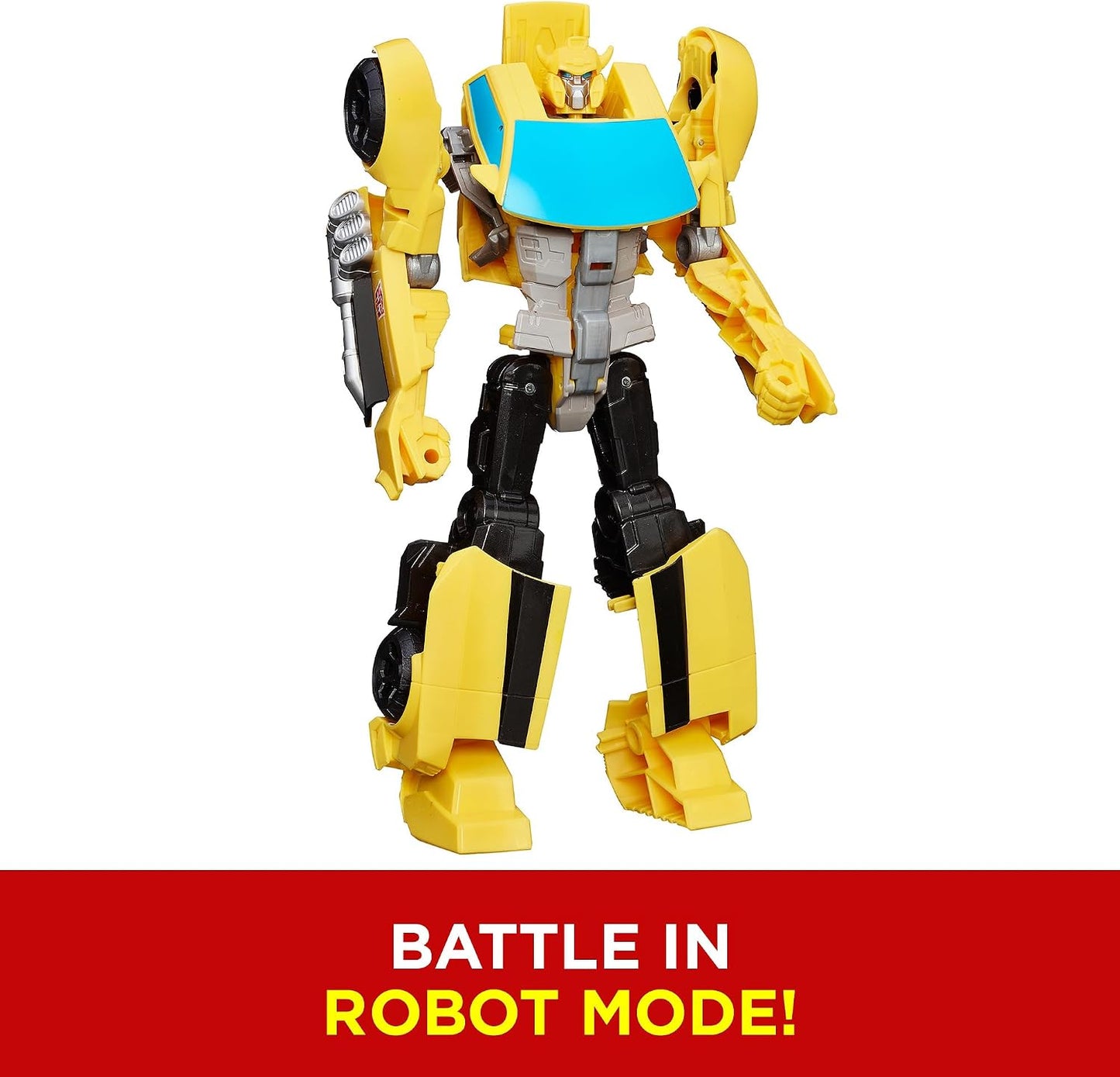 Hot Transformers Toys Heroic Bumblebee Action Figure - Timeless Large-Scale Figure, Changes into Yellow Toy Car, 11" (Amazon Exclusive)