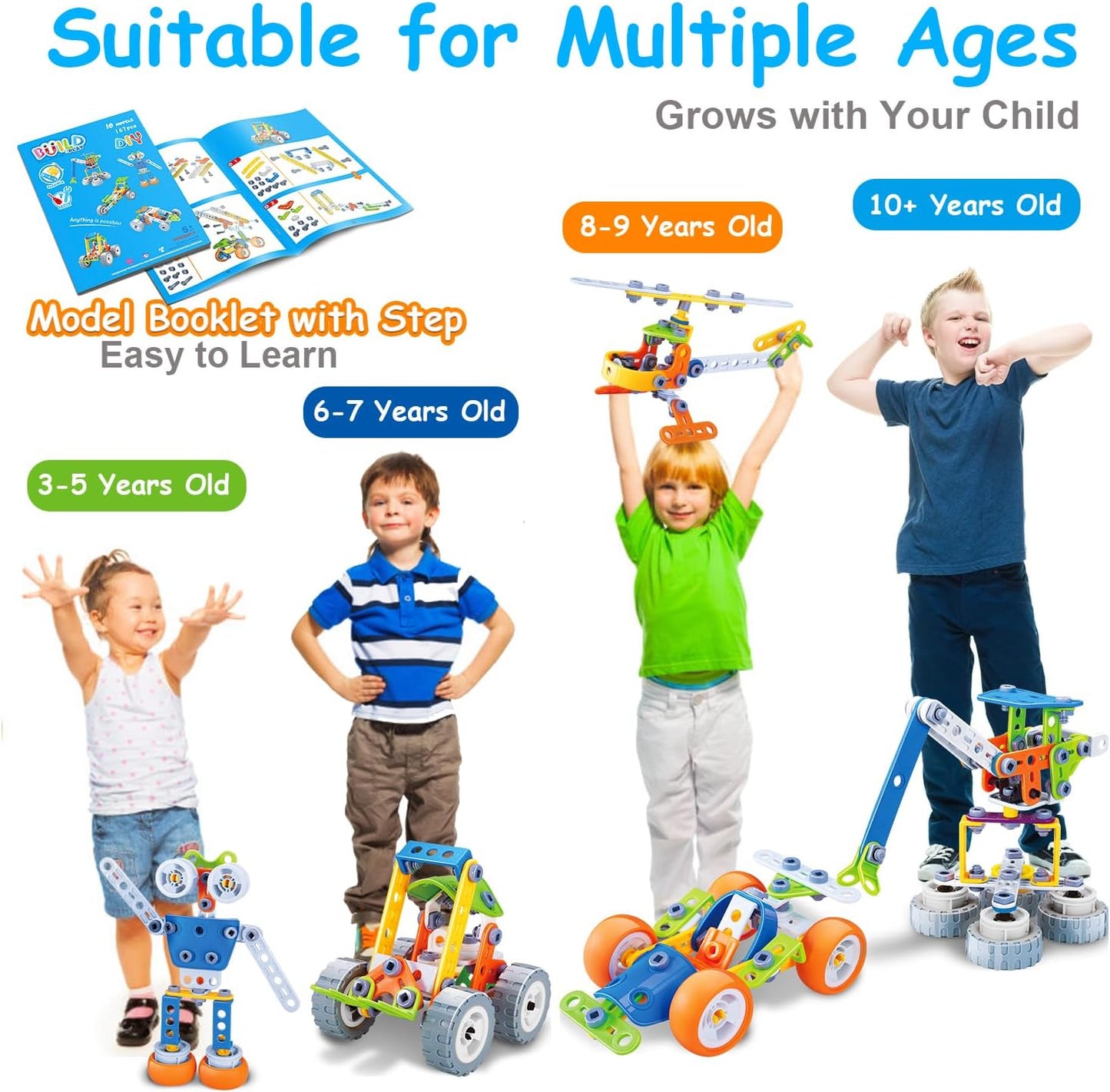 Hot 10 in 1 STEM Toys for 4 5 6 7 8+ Year Old Boy Girl Birthday Gifts Building Toys Stem Kits Activities for Kids Ages 4-8 5-7 6-8 Educational Learning Boy Toys Age 3-5 4-6 8-10 Engineering Creative Games