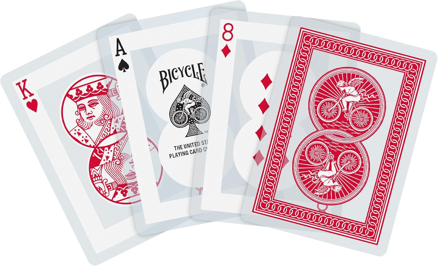 HotBicycle Waterproof Playing Cards Red Plastic Deck Pool Beach | 100% waterproof and washable, Modern Cupid Back design, Protective clamshell case included, Durable yet flexible