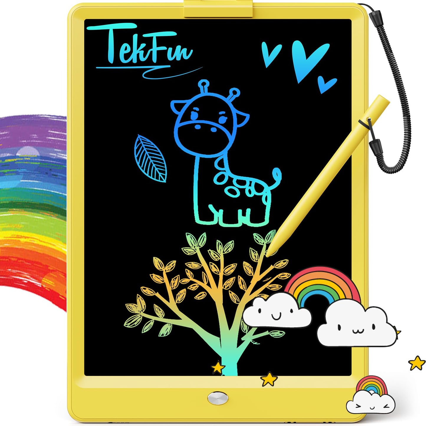 Hot TEKFUN LCD Writing Tablet for Kids, 10-inch Coloring Drawing Pad, Mess Free Doodle Board, Airplane Travel Toys for Boys and Toddlers, Road Trip Essentials, Gifts for 3 4 5 6 7 8 Year Old Girls (Pink)