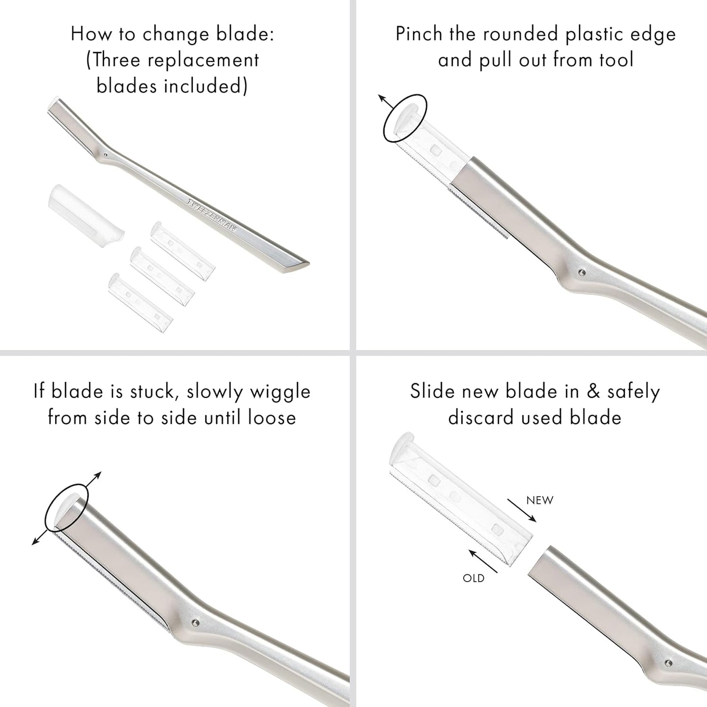 HotTweezerman Facial Razor Stainless Steel