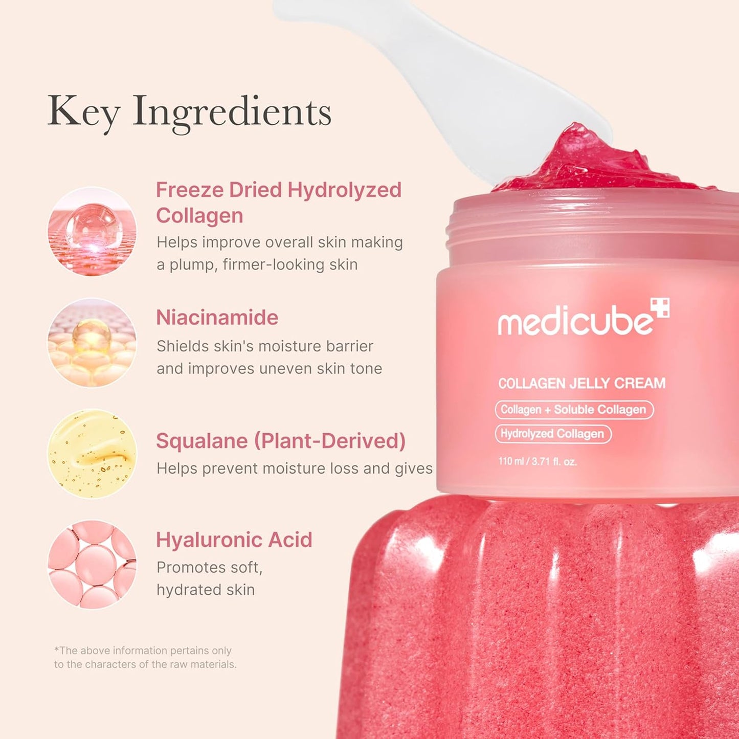 Hotmedicube Jelly Cream with Collagen, Niacinamide | Freeze-Dried Hydrolyzed Collagen for Skin Barrier Hydration & 24H Glow | Plumper, Firmer looking skin | 3.71 fl.oz