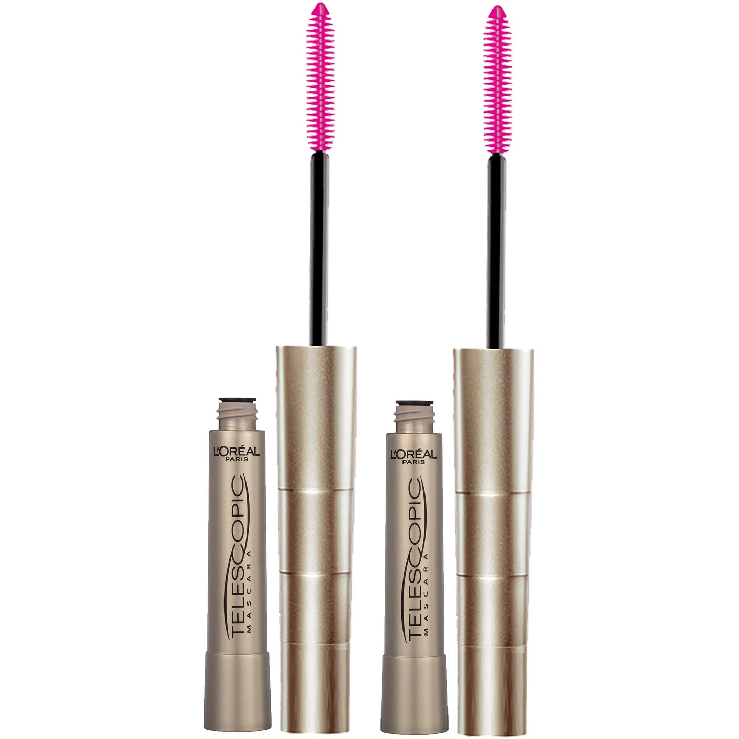 HotL’Oreal Paris Makeup Original Telescopic Mascara, Separating Mascara Volume and Length Formula, Washable, Blackest Black, 0.27 Fl Oz., 1 Count