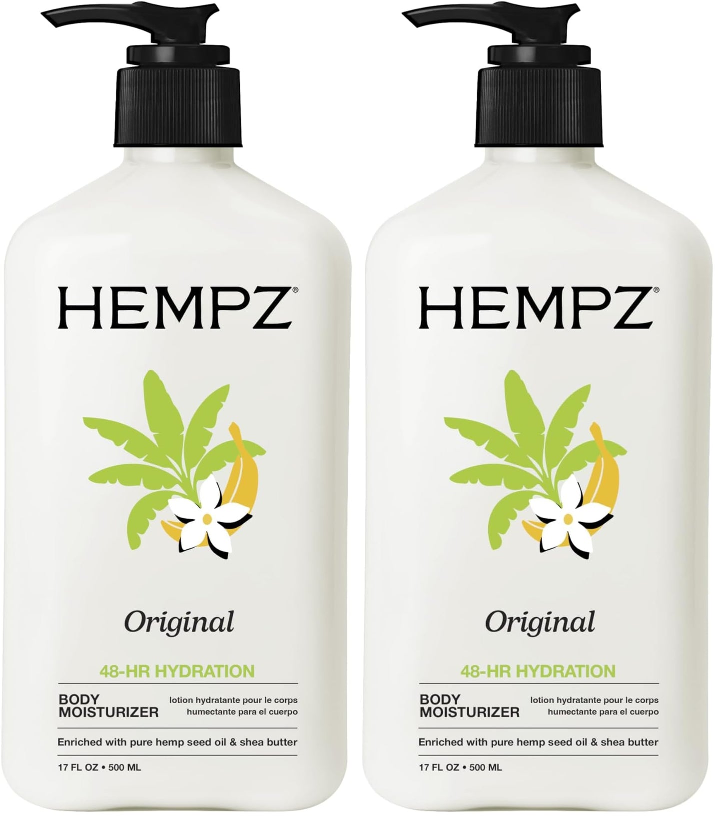 HotHEMPZ Body Lotion - Sweet Pineapple and Honey Melon - Daily Moisturizing Cream - 17oz