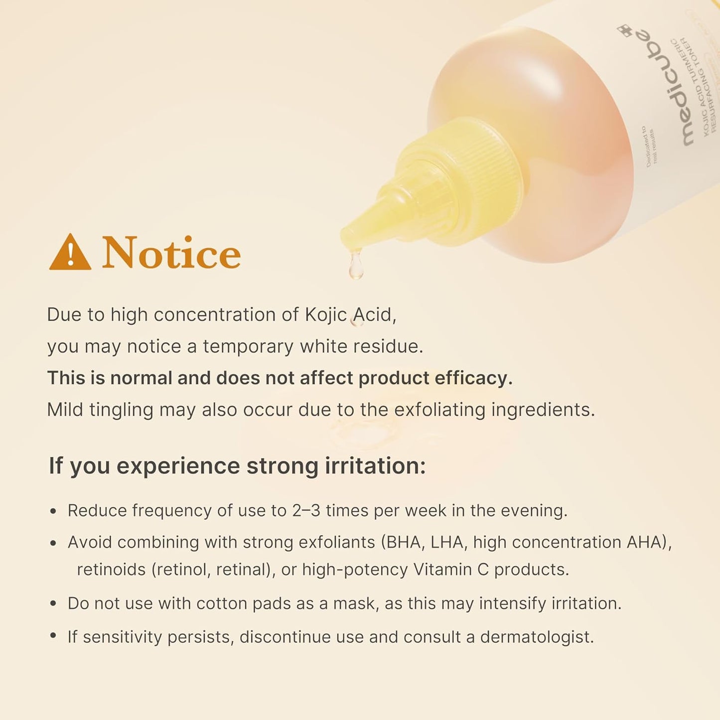 Hotmedicube Kojic Acid Turmeric Smoothing Toner for Face & Body | Lightweight Toner for Balancing Uneven Skin Tone & Texture | Niacinamide, Glycolic Acid for Clear Glass Skin | 8.45 fl.oz