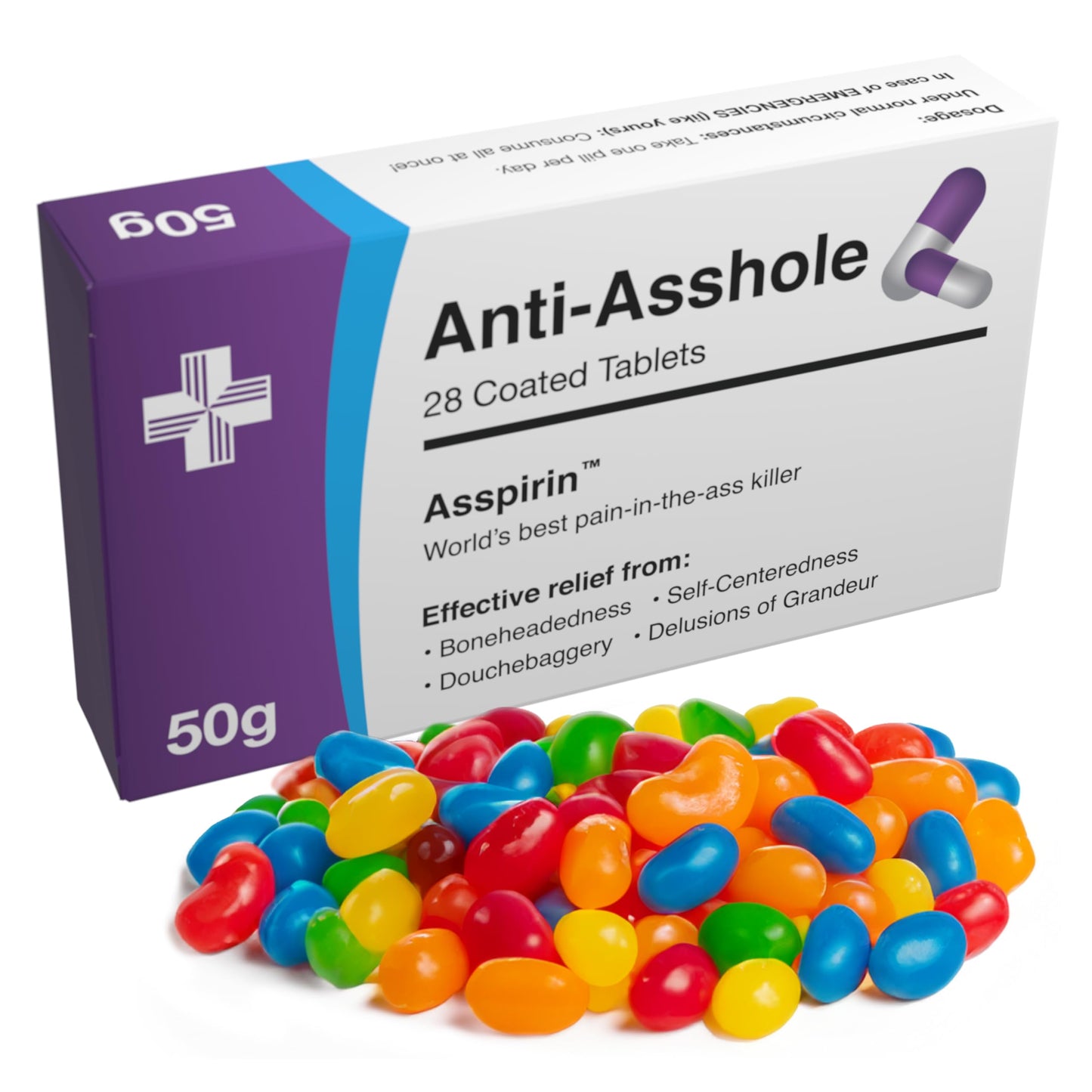 Hot Funny Prank Pill Box with Candy, Gag Gifts for Men, 30th 40th 50th 60th 70th Birthday Gifts for Him or Her, Novelty Joke, Dad Birthday Gift for Boyfriend, Fathers Day Gift for Him