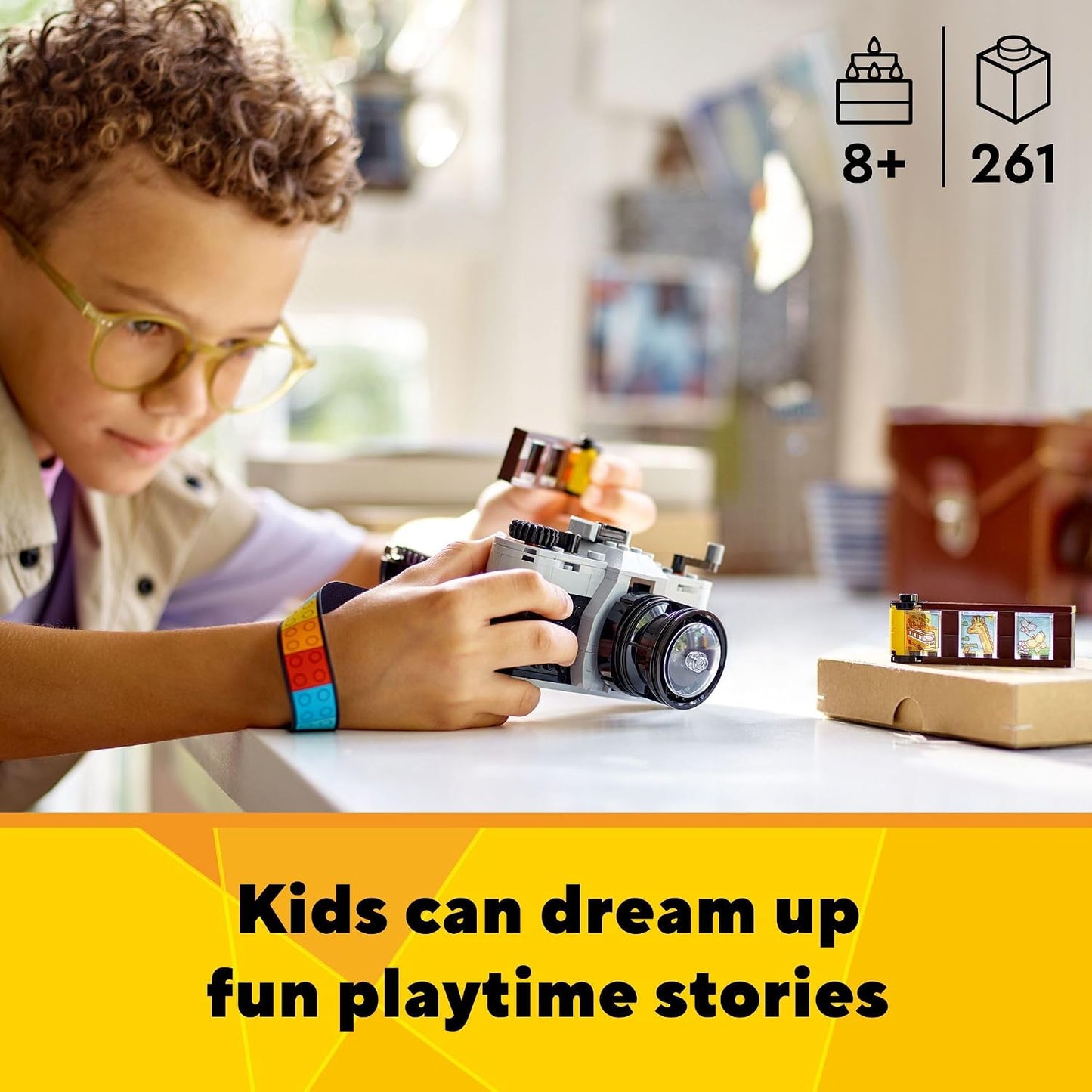 HotLEGO Creator 3 in 1 Retro Camera Toy, Transforms to Retro Video Camera or to TV Set, Photography Gift for Boys and Girls Ages 8 Years Old and Up Who Enjoy Creative Play, 31147