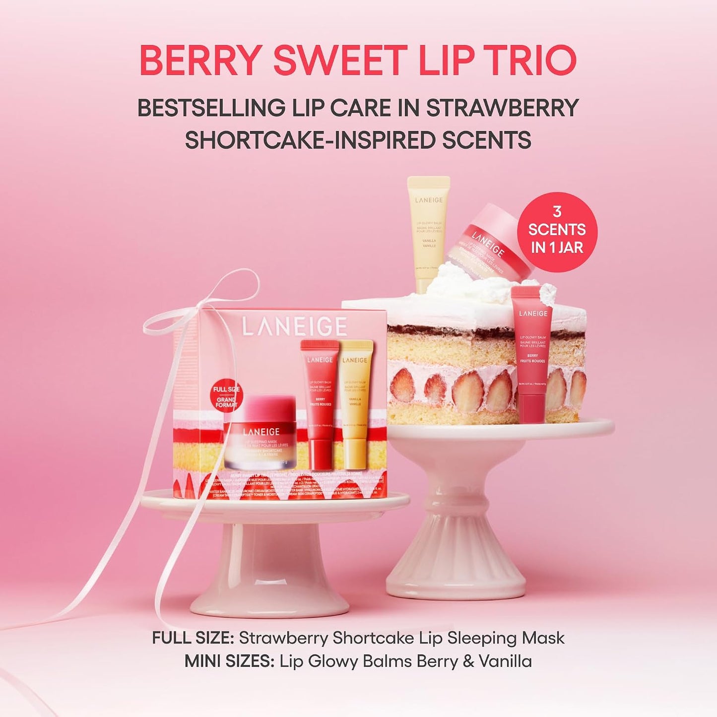 HotLANEIGE Lip Sleeping Mask: Korean Overnight Treatment For Dry Lips | Hydrating & Nourishing Overnight Lip Treatment Mask with Vitamin C, Shea & Murumuru Seed Butter | Now Build Your Own Bespoke Swirl