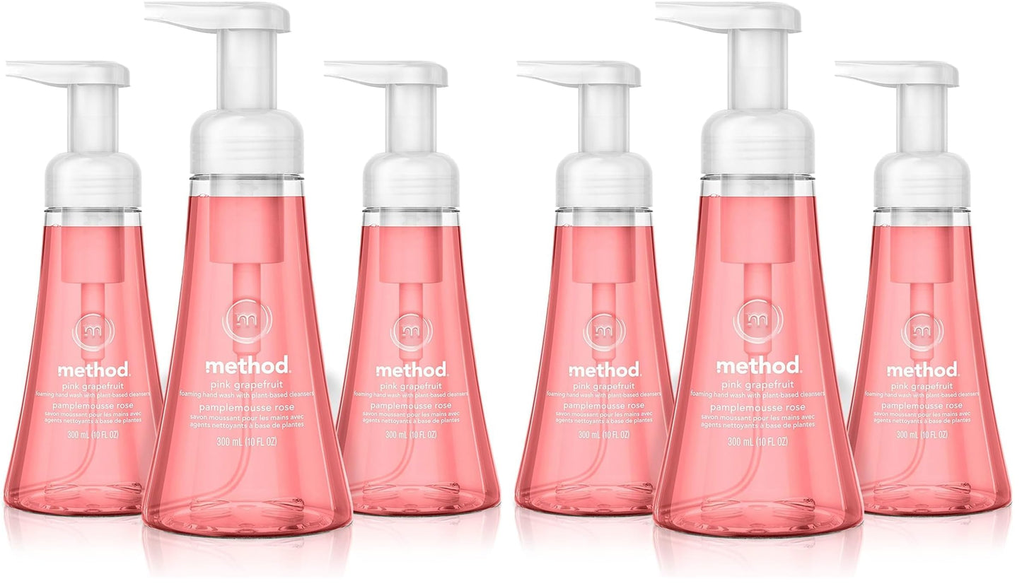 Hotmethod Foaming Hand Wash, Sweet Water - Leaves Hands Feeling Soft & Clean, for Bathroom & Kitchen, Notes of Dewy Lemon Leaf, Grapefruit & Star Jasmine, 10 fl oz, 3 pack