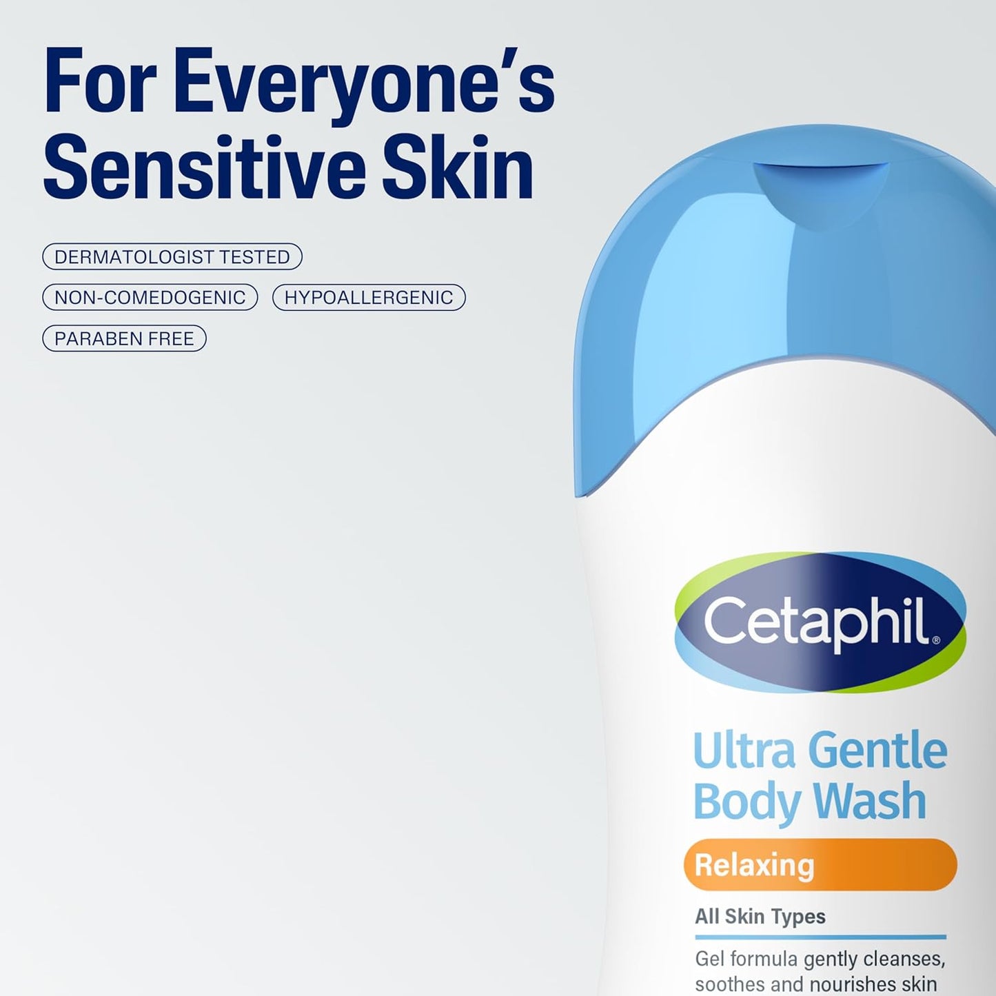 HotCetaphil Ultra Gentle Refreshing Body Wash, Hypoallergenic, 16.9 fl oz
