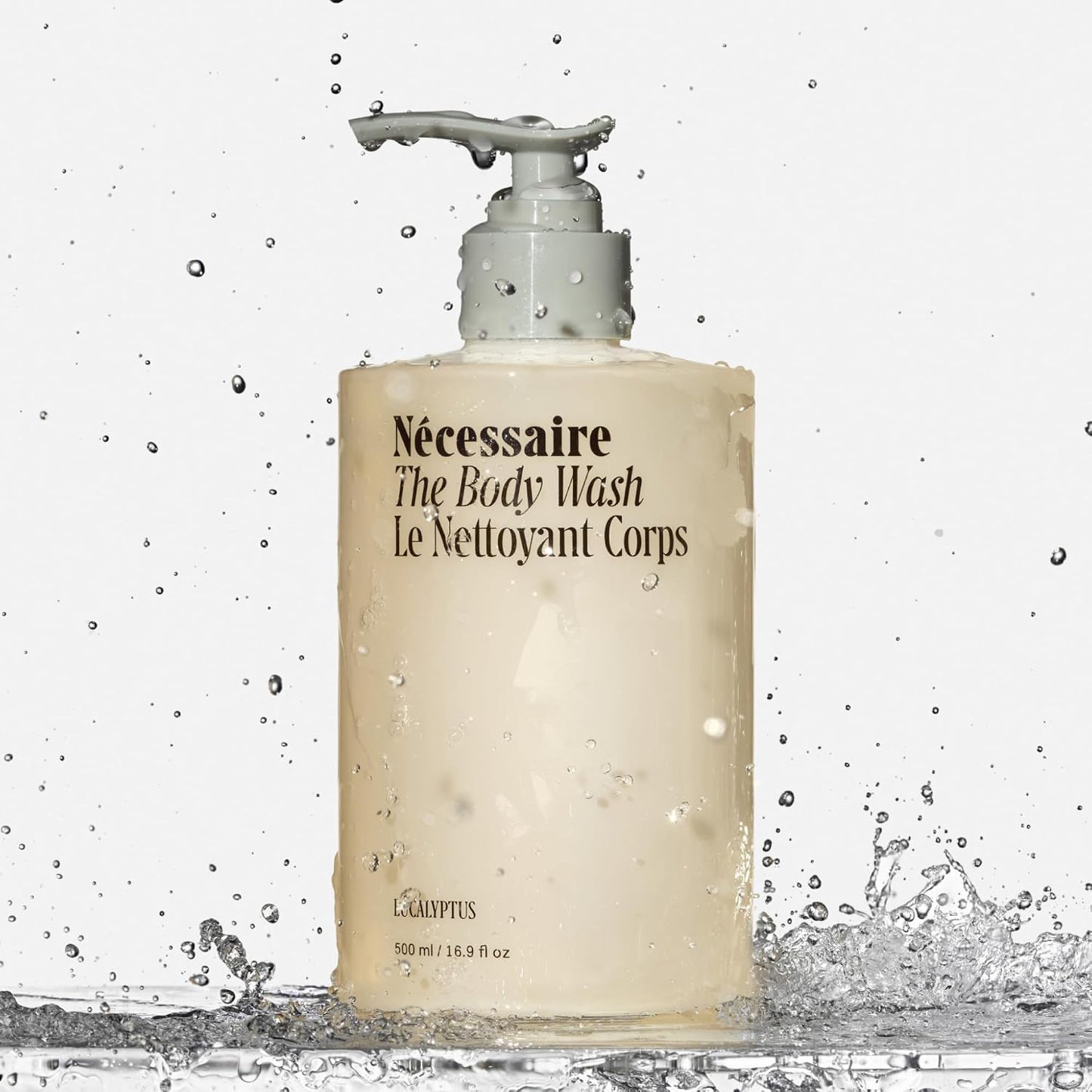 HotNécessaire The Body Wash Eucalyptus — Multi-Oil Shower Gel Body Wash for Women + Men. Non-Comedogenic + Hypoallergenic for Sensitive Skin with Niacinamide. 500ml/16.9 fl oz