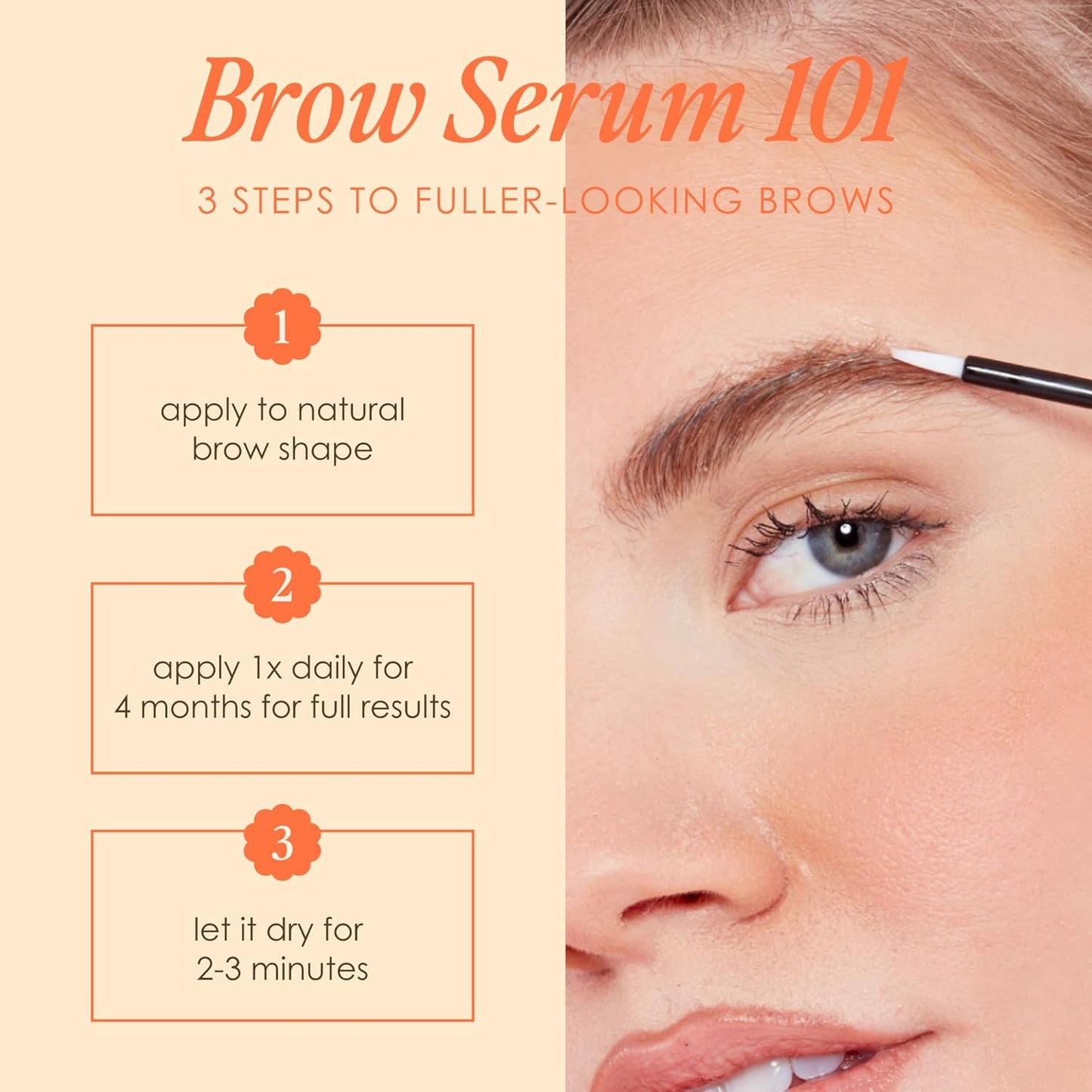 HotGrande Cosmetics GrandeBROW Brow Enhancing Serum For Fuller, Bolder, Looking Eyebrows - Brow Serum With Vitamins, Peptides, Antioxidants, Amino Acids, Cruelty-Free
