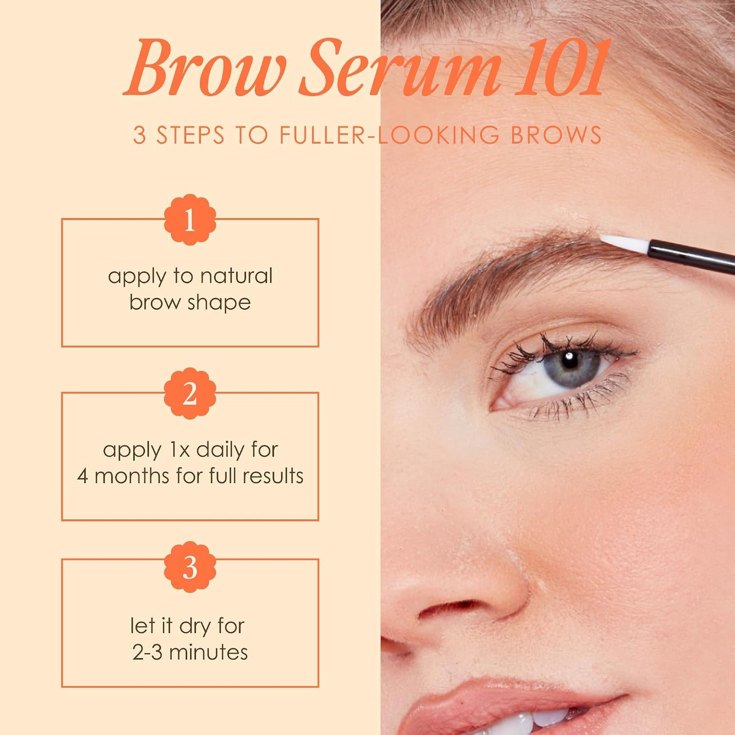 HotGrande Cosmetics GrandeBROW Brow Enhancing Serum For Fuller, Bolder, Looking Eyebrows - Brow Serum With Vitamins, Peptides, Antioxidants, Amino Acids, Cruelty-Free