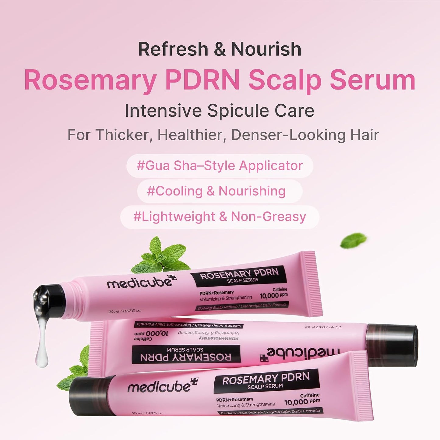 Hotmedicube Scalp Serum with Rosemary PDRN | Non-Greasy, Lightweight Serum for Thicker, Fuller, Denser-Looking Hair | Scalp Treatment for Flake-Prone Scalp, Soothing | Korean Hair Care, 20ml