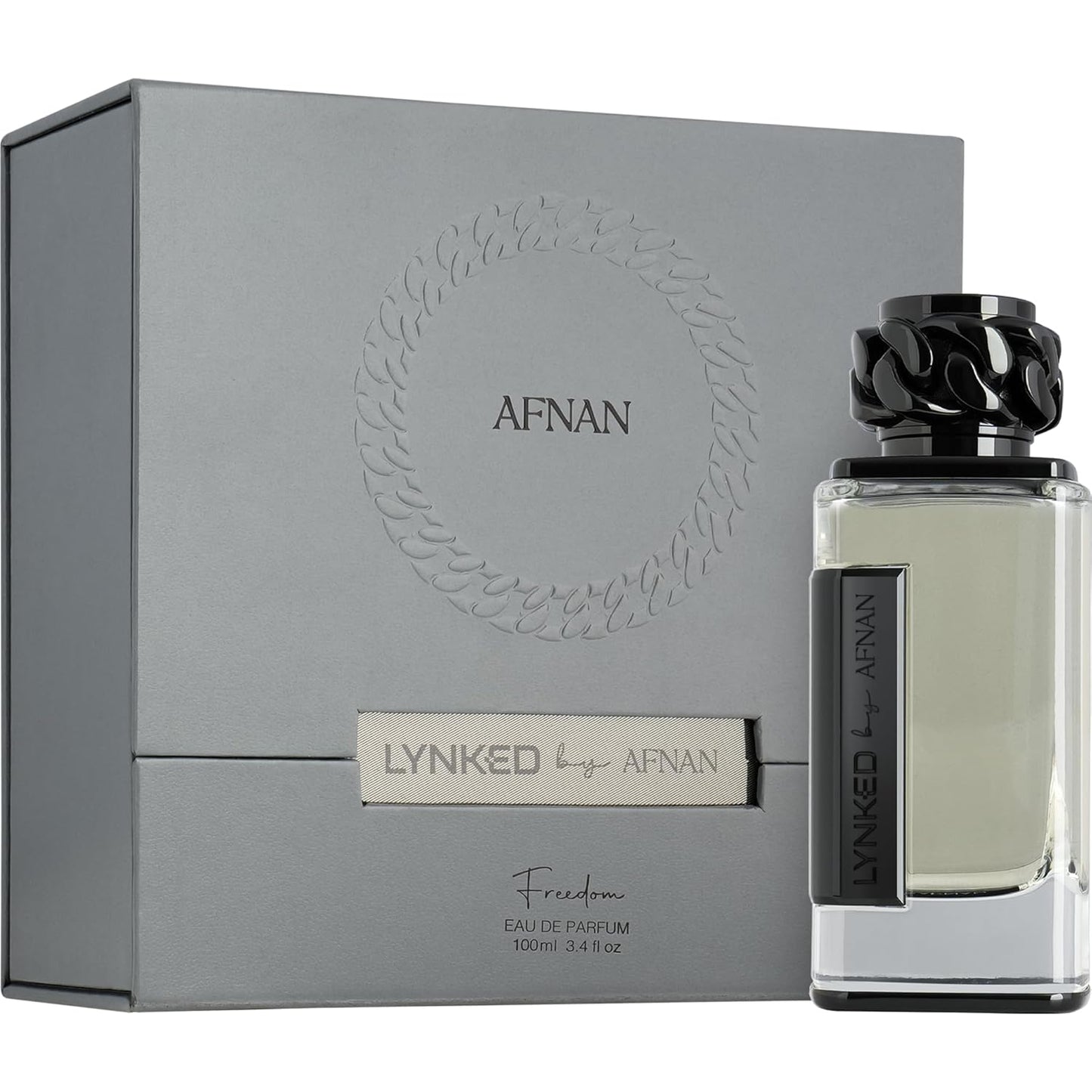 Hot Afnan Lynked Freedom (Black) For Men Eau De Parfum, 3.4 Fl. Oz