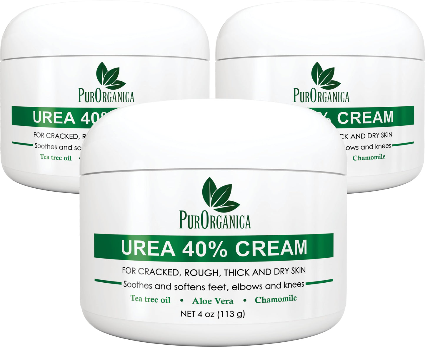 HotPurOrganica Urea Cream 40% – Made in USA, Maximum Strength Foot Cream for Dry, Cracked Heels, Corns, Calluses & Rough Feet, Exfoliating Moisturizer