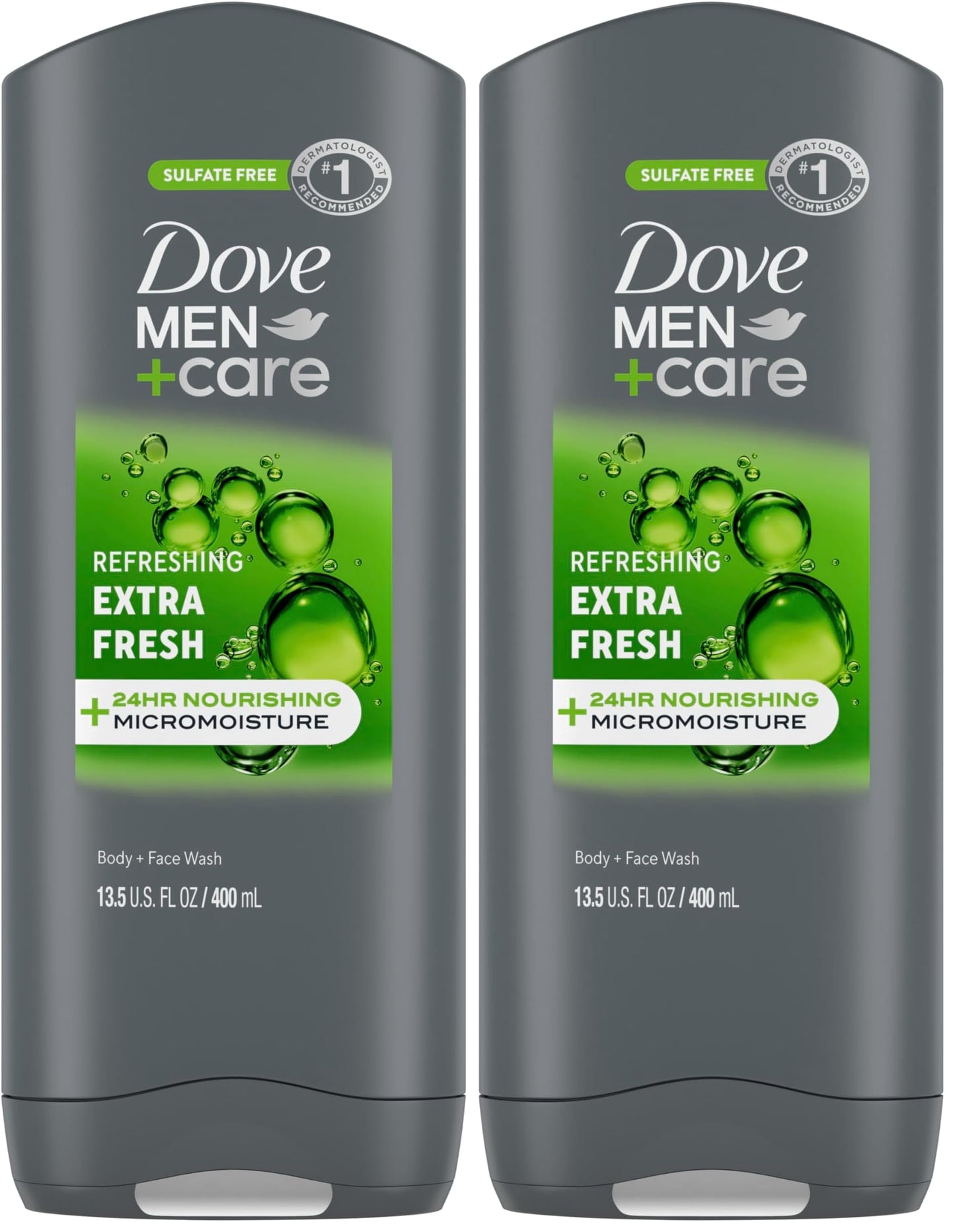 HotDOVE MEN + CARE Body and Face Wash Refreshing Extra Fresh Men's Body Wash with 24-Hour Nourishing Micromoisture Technology 30 oz
