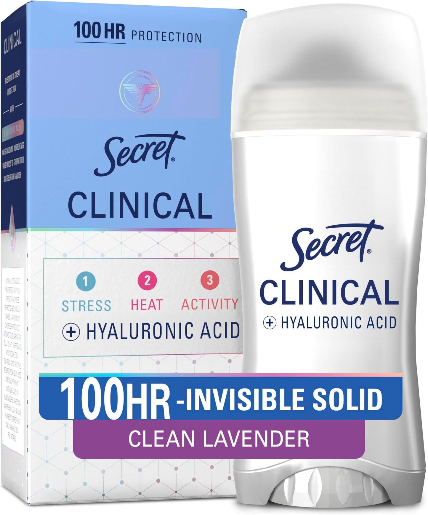 HotSecret Clinical Strength 100HR Defense, Invisible Solid Antiperspirant Deodorant for Women, Paige Bueckers Edition, Triple Threat Sweat Protection, Hyaluronic Acid, Buzzer Beater Berry Scent, 2.6 oz