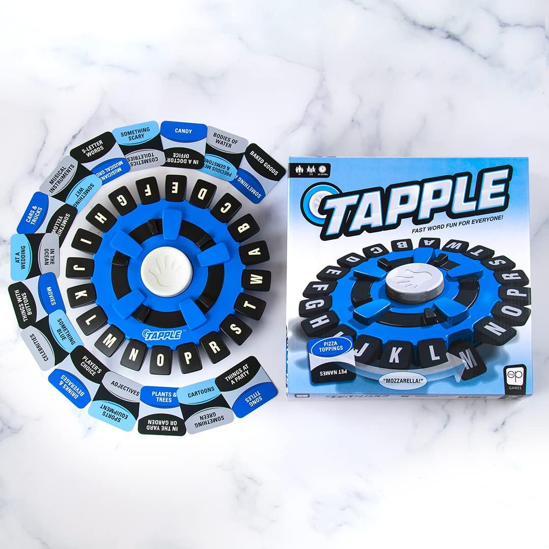 HotUSAOPOLY The Original TAPPLE, The Fast-Paced Family Board Game,Choose a Category & Race Against The Timer to be The Last Player,Learning Word Game for Ages 8 & Up, 2-8 Players, 15-20 Minute Play Time