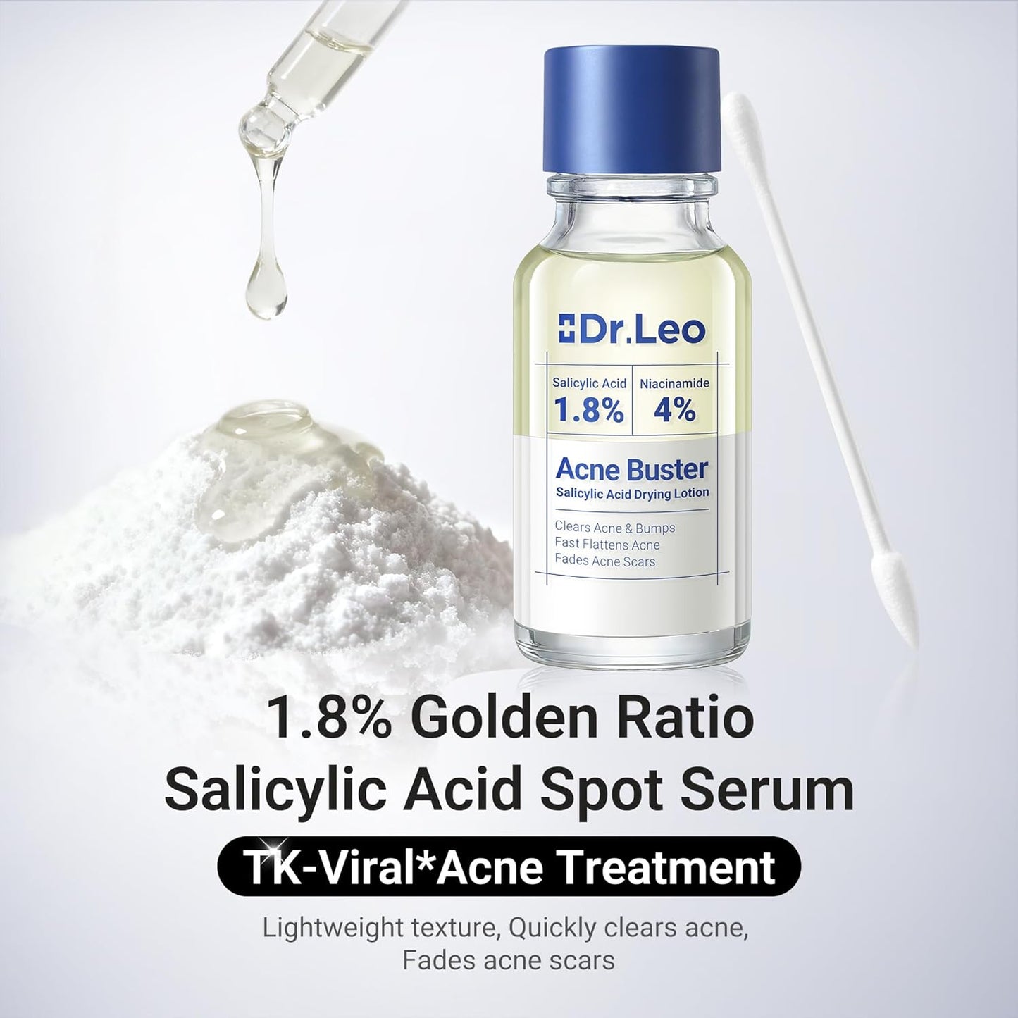 Hot1.8% Salicylic Acid Acne Treatment, Drying Lotion Acne Spot Treatment for Acne-Prone Sensitive Skin | Niacinamide, Fast Pimple Relief, Fades Acne Marks, Overnight & Period Breakouts, 0.34 fl oz