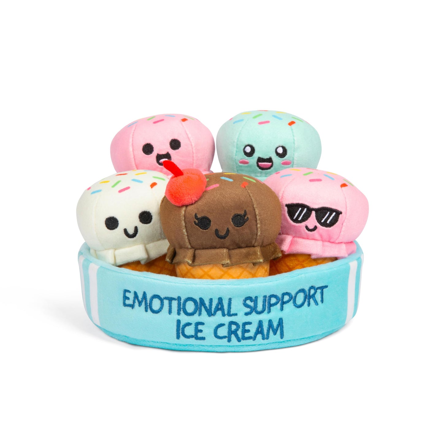 Hot WHAT DO YOU MEME? Emotional Support Donuts by Relatable, Cuddly Stuffed Animals and Toys, Squishy Toys and Plushies, Great Ideas for Loved Ones of All Ages, Includes 5 Plushies with Carrying Basket
