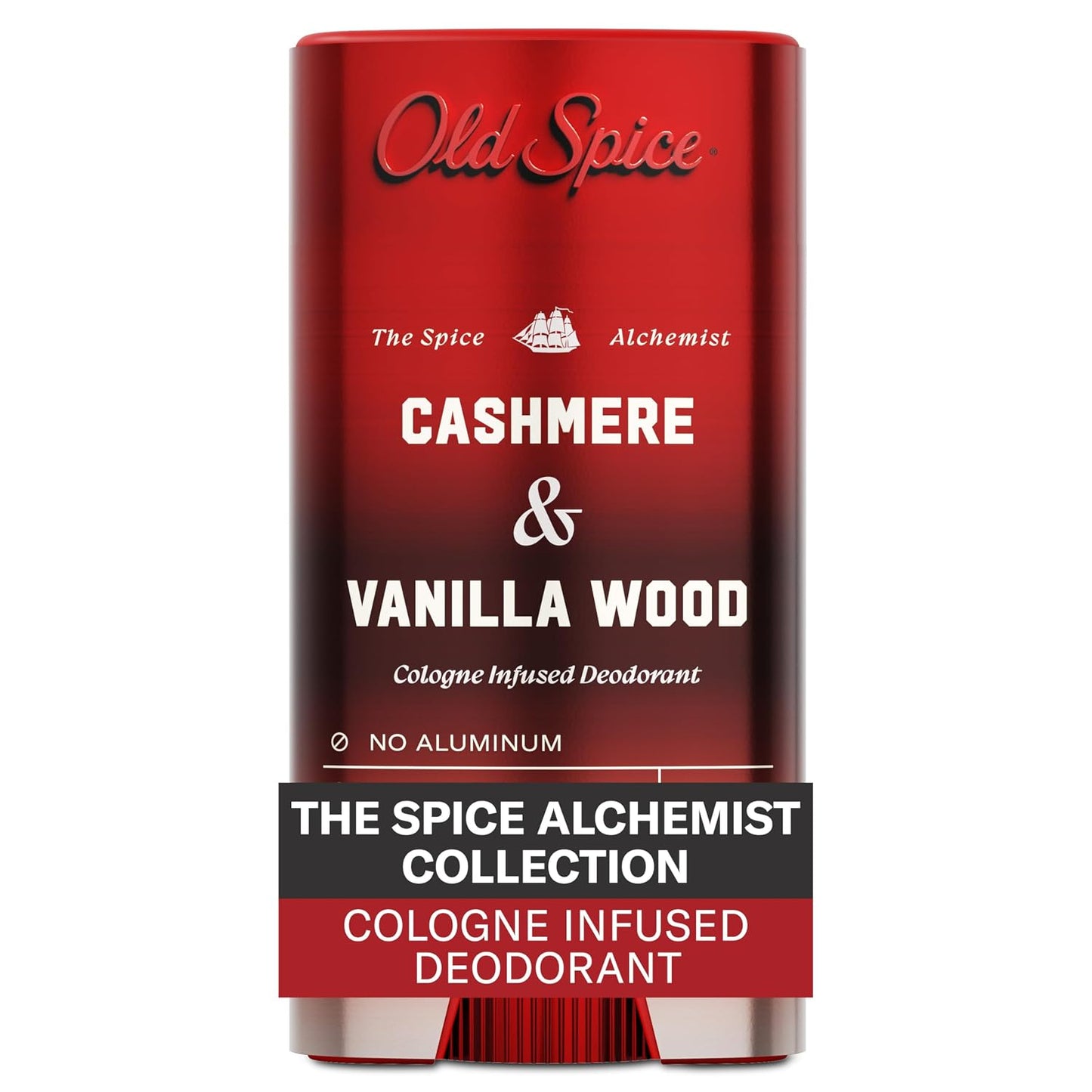 HotOld Spice Aluminum Free Deodorant for Men, The Spice Alchemist Collection, 24/7 Cologne Infused Scent, No Trade Off Formula, Free of Parabens & Phthalates, Cashmere + Vanilla Wood Scent, 3.0 oz