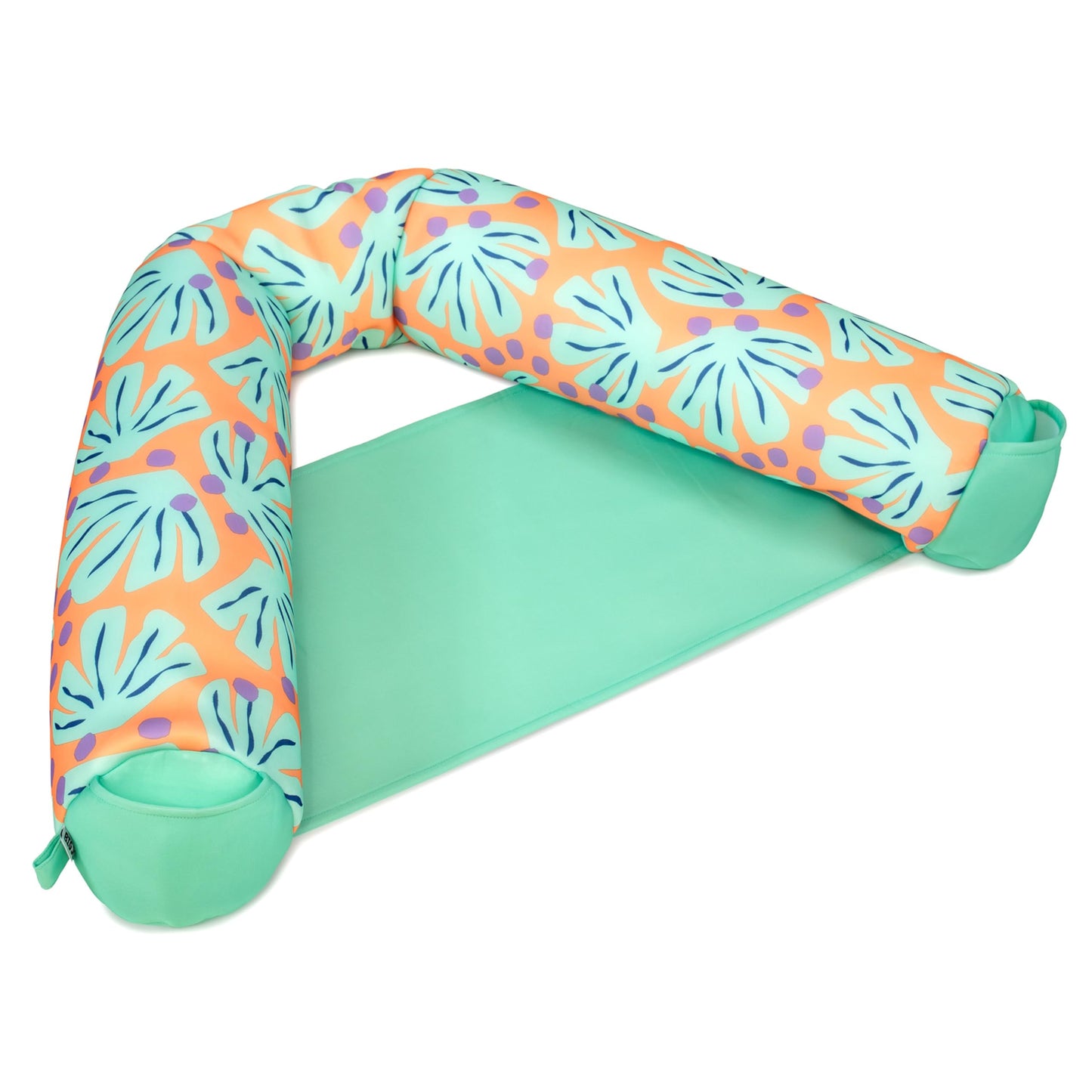 HotBig Joe Noodle Sling No Inflation Needed Pool Seat with Armrests, Blurred Blue Double Sided Mesh, Quick Draining Fabric, 3 feet