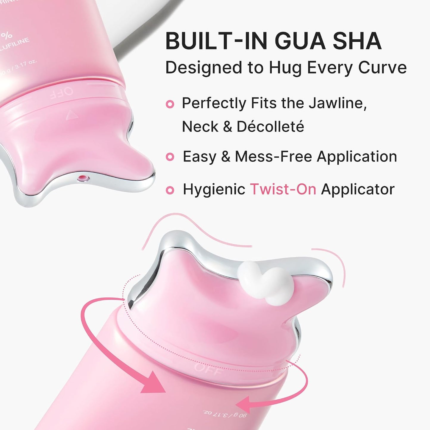 Hotmedicube PDRN Collagen Gua Sha Neck Wrinkle Cream | Built-In Gua Sha Massager with Volufiline 5% | Firming, Contour Care for the Look of Fine Lines, Jawline, Neck, Décolleté | Korean Skincare, 3.17 oz