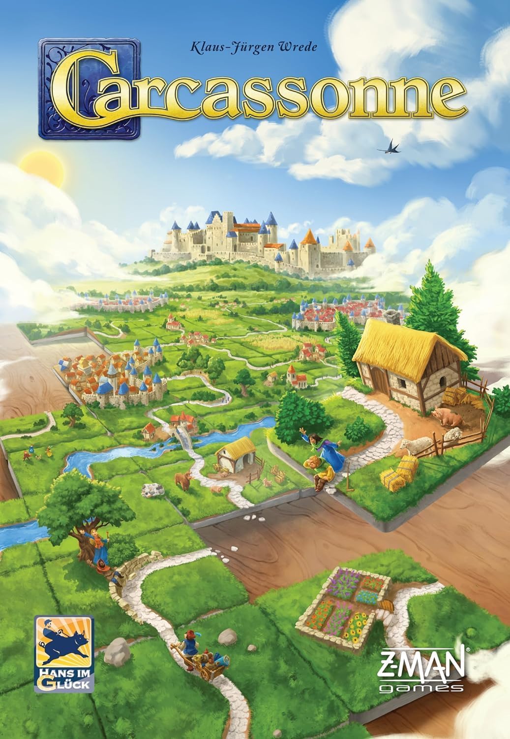 HotCarcassonne Board Game - Classic Tile Placement Strategy, Medieval Adventure for Adults & Families, Adult Board Games, Family Fun, Kids 8-12, 2-5 Players Ages 7+, 35 Minute Playtime