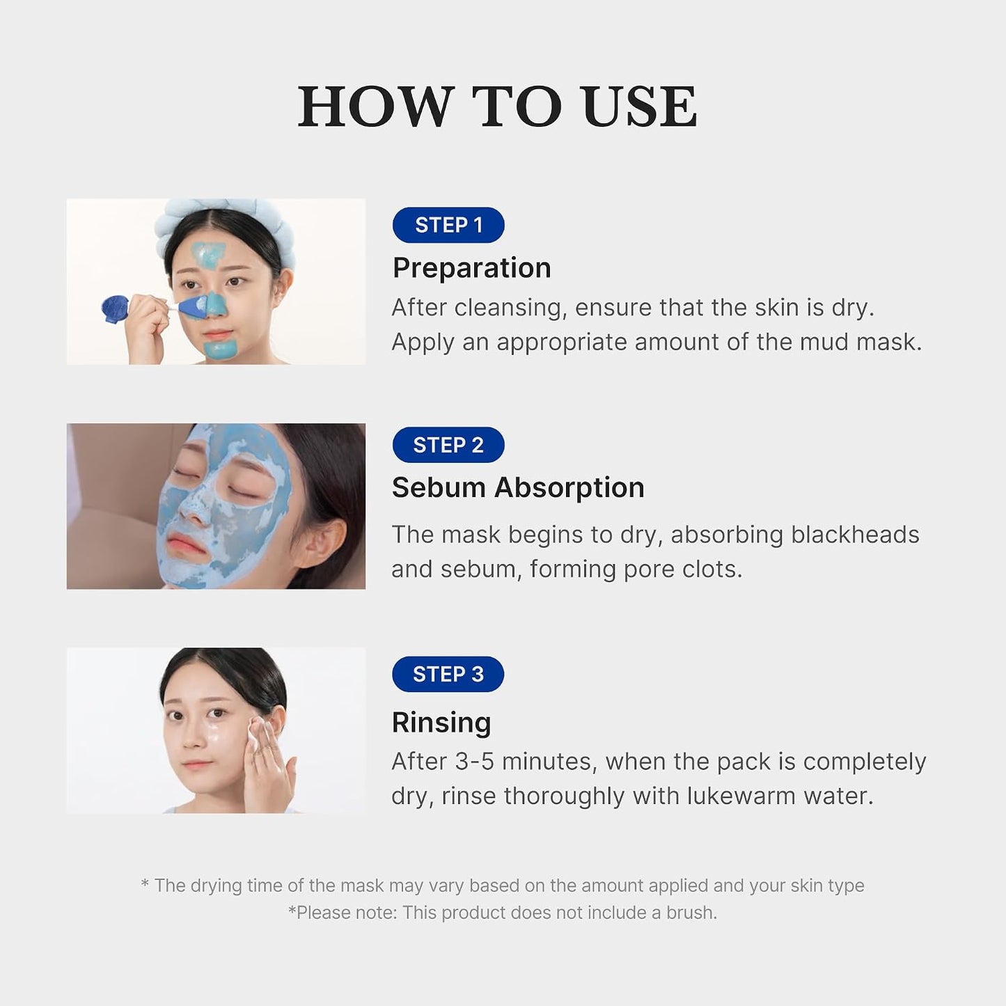 Hotmedicube Zero Pore Blackhead Mud Facial Mask - Skin Cooling & Pore Tightening - 3 Minute Quick Dry Formula with AHA, BHA, PHA, and Pore-Purifying Clay - Korean Mud Mask 3.52 oz