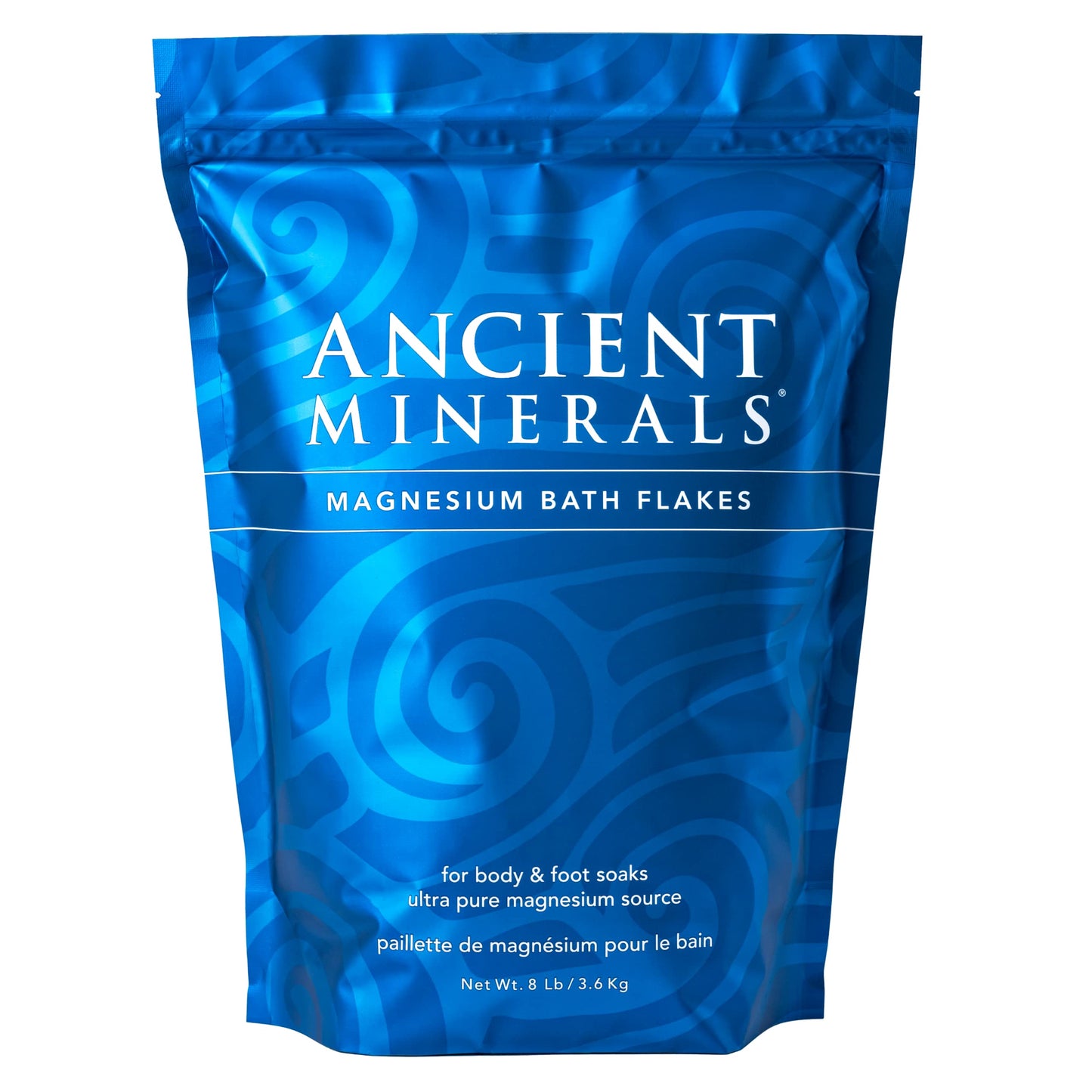 HotAncient Minerals Magnesium Bath Flakes – Pure Zechstein Magnesium Chloride for Soaking and Whole-Body Replenishment, 8 lb Bag