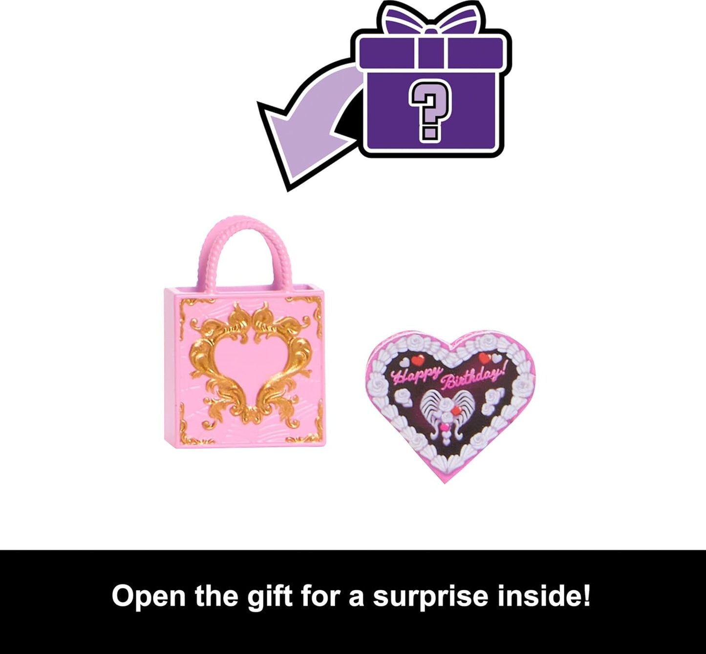 Hot Monster High Scary Sweet Birthday Cupid Asteria Doll | Doll in Pink and Red Party Dress with Party-Themed Accessories like Invite, Balloon, Gift and More