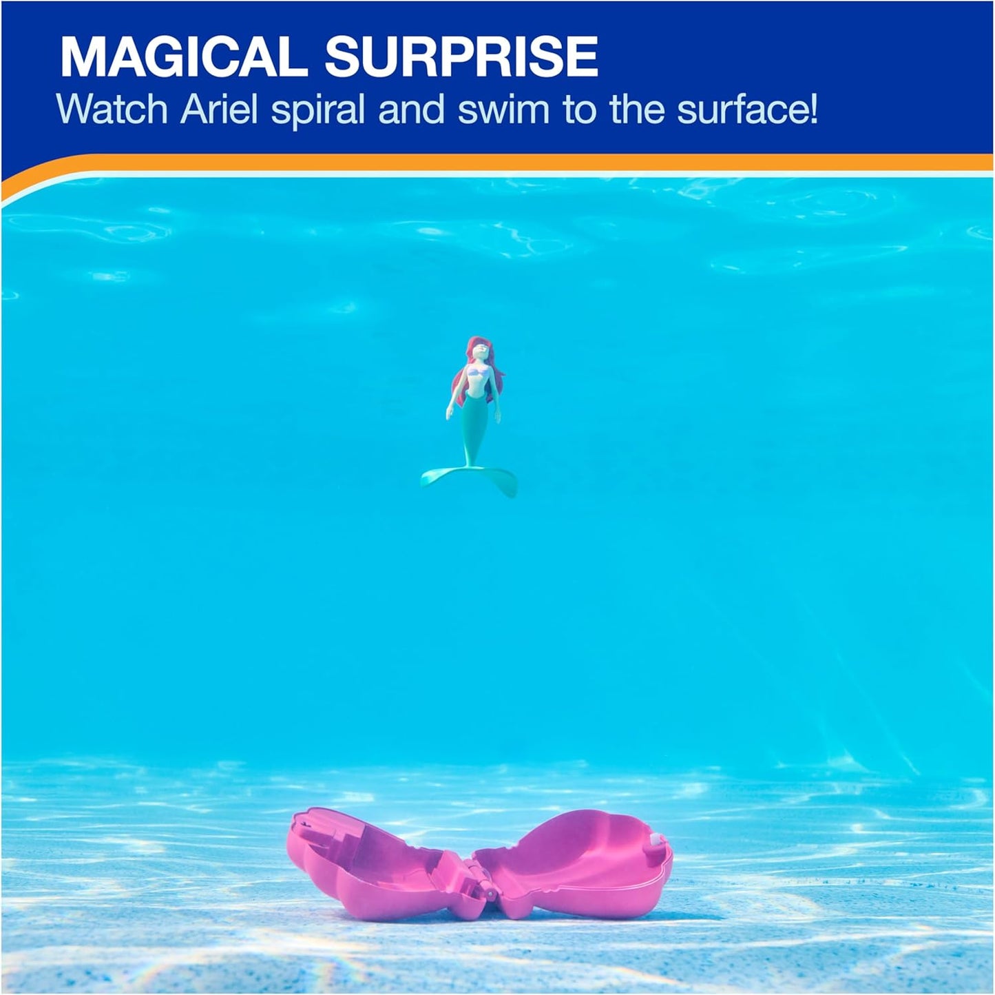 Hot SwimWays The Little Mermaid Ariel Dive N’ Surprise Pool Toy for Ages 5+ | Waterproof Figurine Sinks in Its Capsule and Floats in Surprise Reveal; Teaches Kids Swimming Skills and Diving Confidence