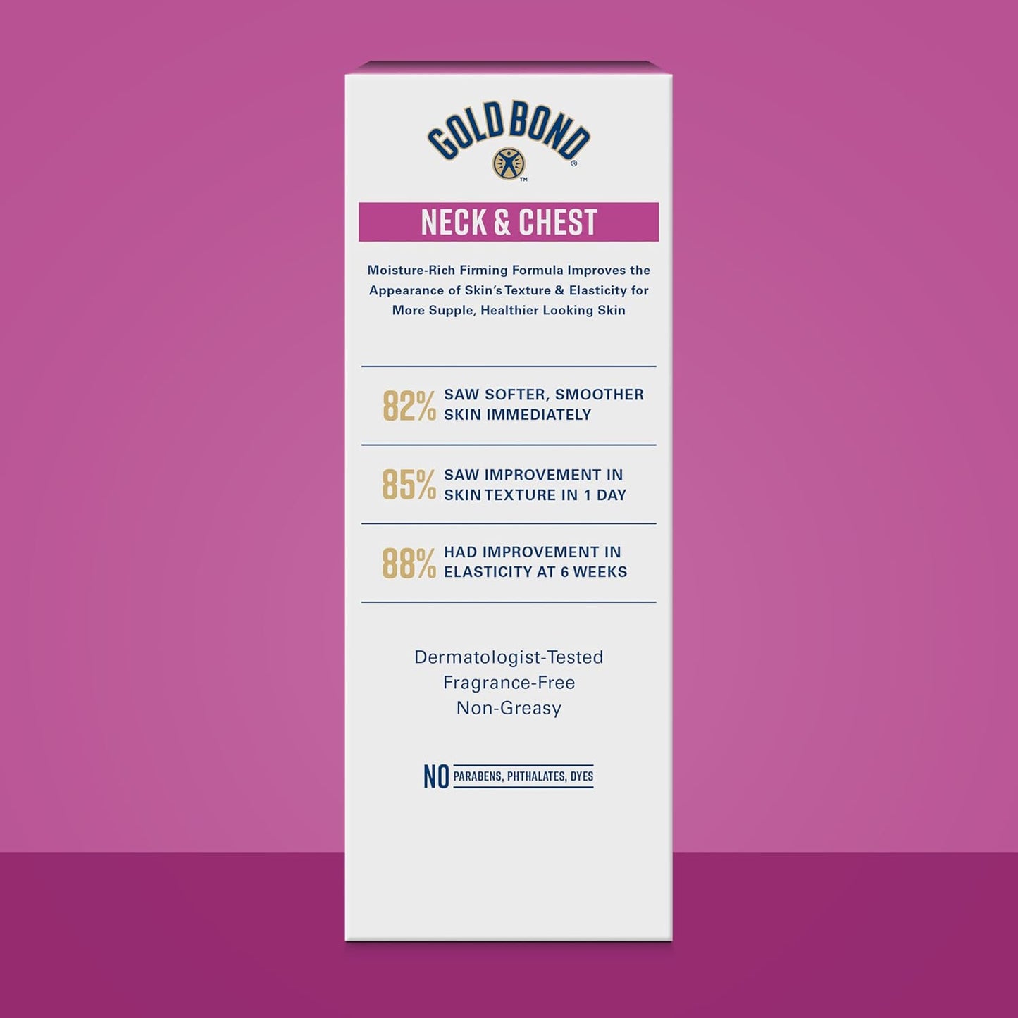 HotGold Bond Age Renew Neck & Chest Firming Cream, 2 Oz, Hydrates, Renews, and Visibly Improves Firmness, Texture & Elasticity of Aging Skin, Non-Greasy, Dermatologist-Tested, Hypoallergenic, Unscented