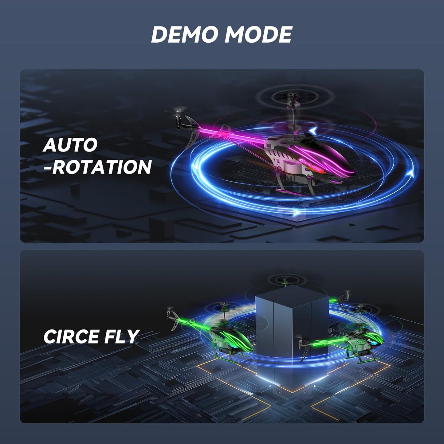 Hot BUSSGO RC Helicopter, Remote Control Helicopter for Kids with 30Mins Flight(2 Batteries), 7+1 LED Light Modes, Altitude Hold, RC Toys for Boys Girls
