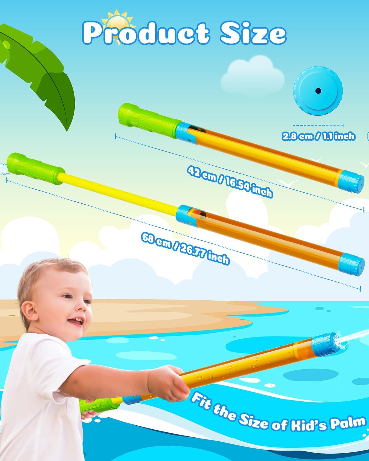 Hot Water Gun Squirt Toys for Kids Adults: Shoot Up to 40 Feet - Outdoor Super Blaster Water Guns for Kids Age 3-4-5-8-12 Bulk - Fun Water Squirter Toy for Swimming Pool Beach Summer Outside Party Games