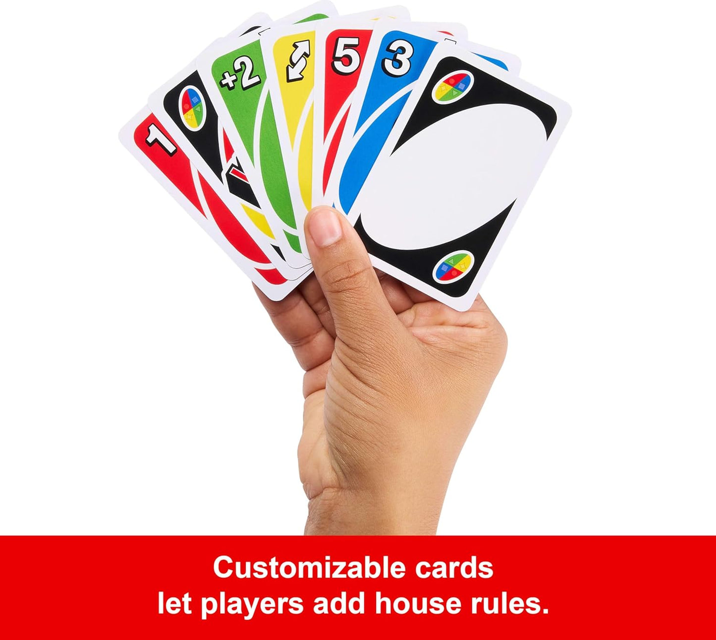 HotMattel Games UNO Card Game for Kid, Adult & Family Nights & Parties, Travel & Vacations, Color Blind Accessible & Customizable Deck (Amazon Exclusive)