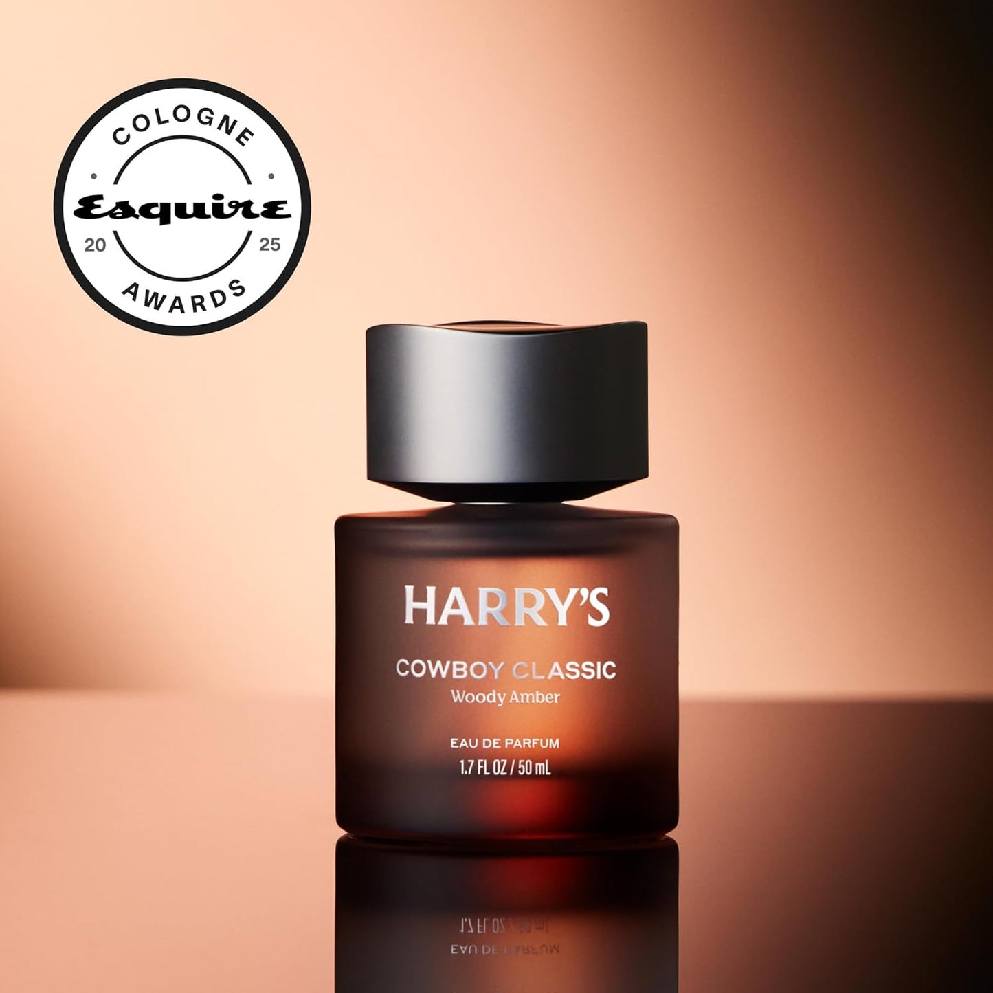 Hot Harry's Cowboy Classic Men's Cologne - Woody Amber Scent - 1.7 fl oz - Notes of Bergamot, Cedarwood & Musk - Long-Lasting Eau de Parfum Men's Fragrance