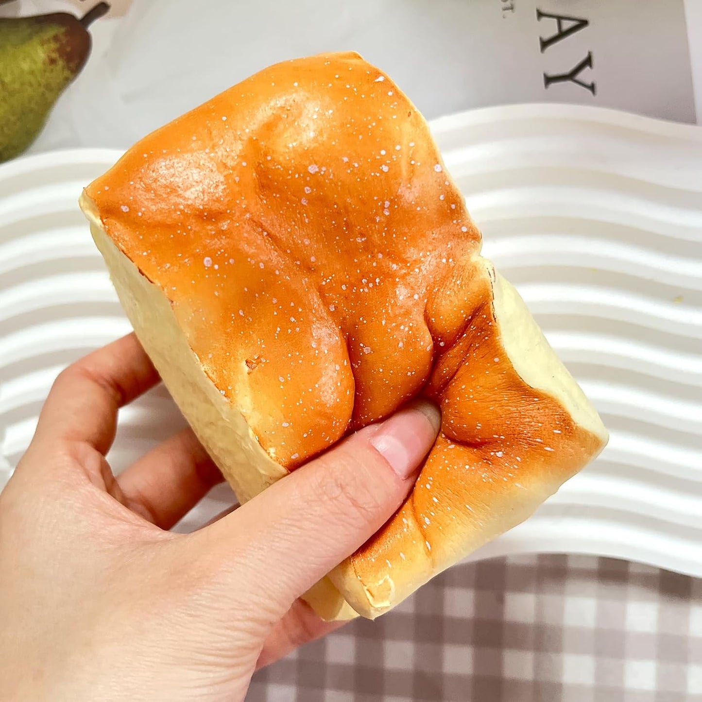 HotBread Squeeze Squishy Toy，Slow Rising Squishy， Dumpling Stress Balls，PU Materia Fidget Toy for Office or Party Favor