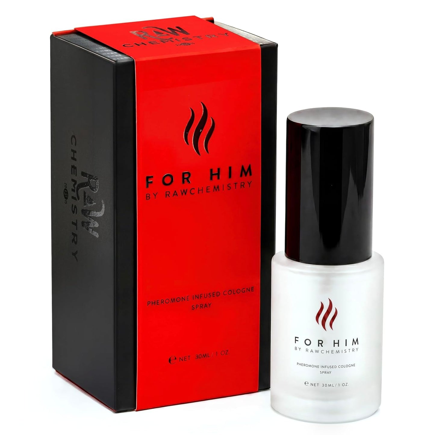 Hot Pheromone Infused Cologne for Men - For Him 1 oz Spray by RawChemistry | Long Lasting Perfume for Men, Mens Body Spray, Premium Cologne Oil Notes, Fine Fragrances for Men, All Day Daily Use, 1 Oz