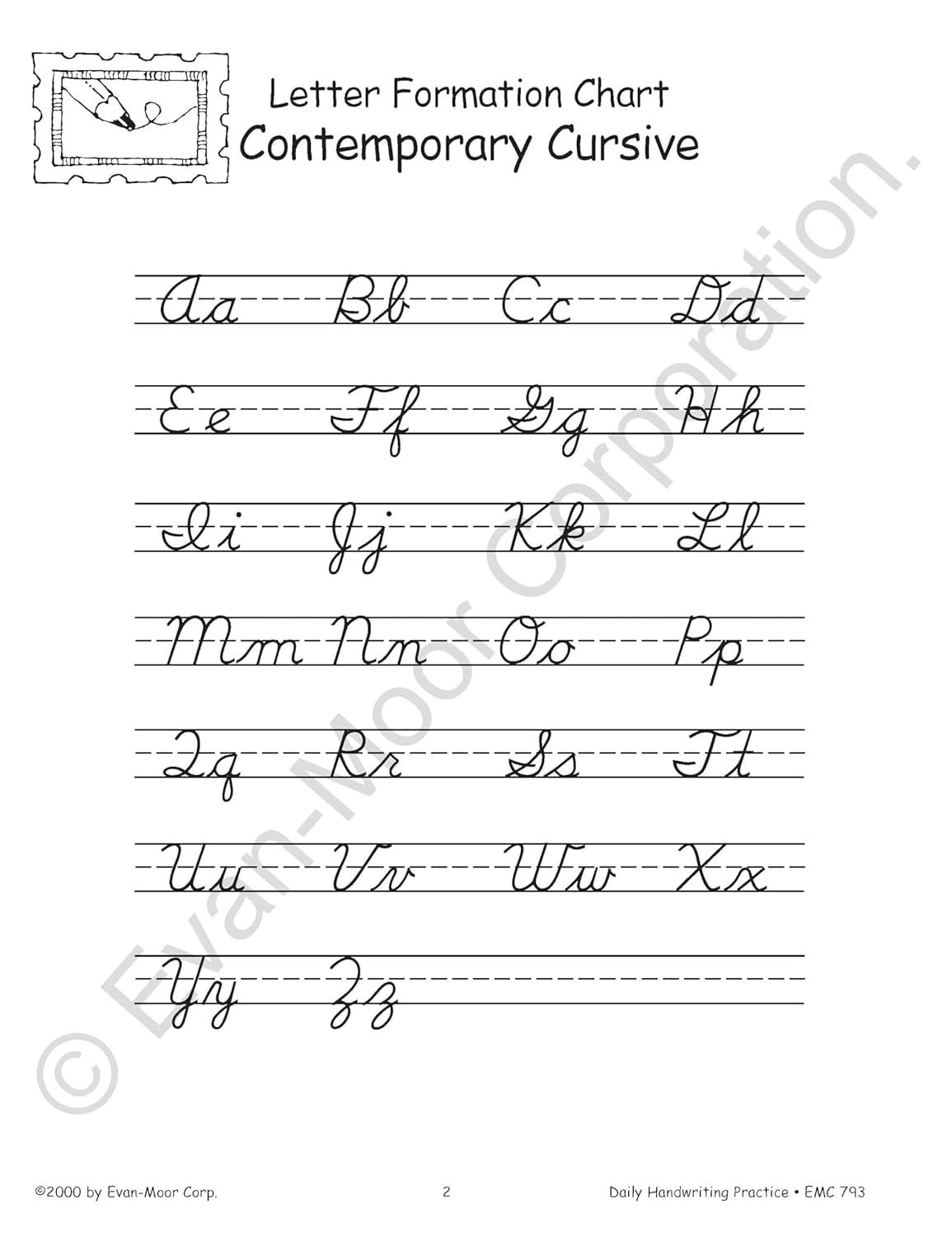 Hot Evan-Moor Daily Handwriting Practice Contemporary Cursive, Kindergarten-Grade 6, Homeschooling and Classroom Resource Workbook, Penmanship, Writing, Letter Placement, Spacing, Alphabet Synonyms